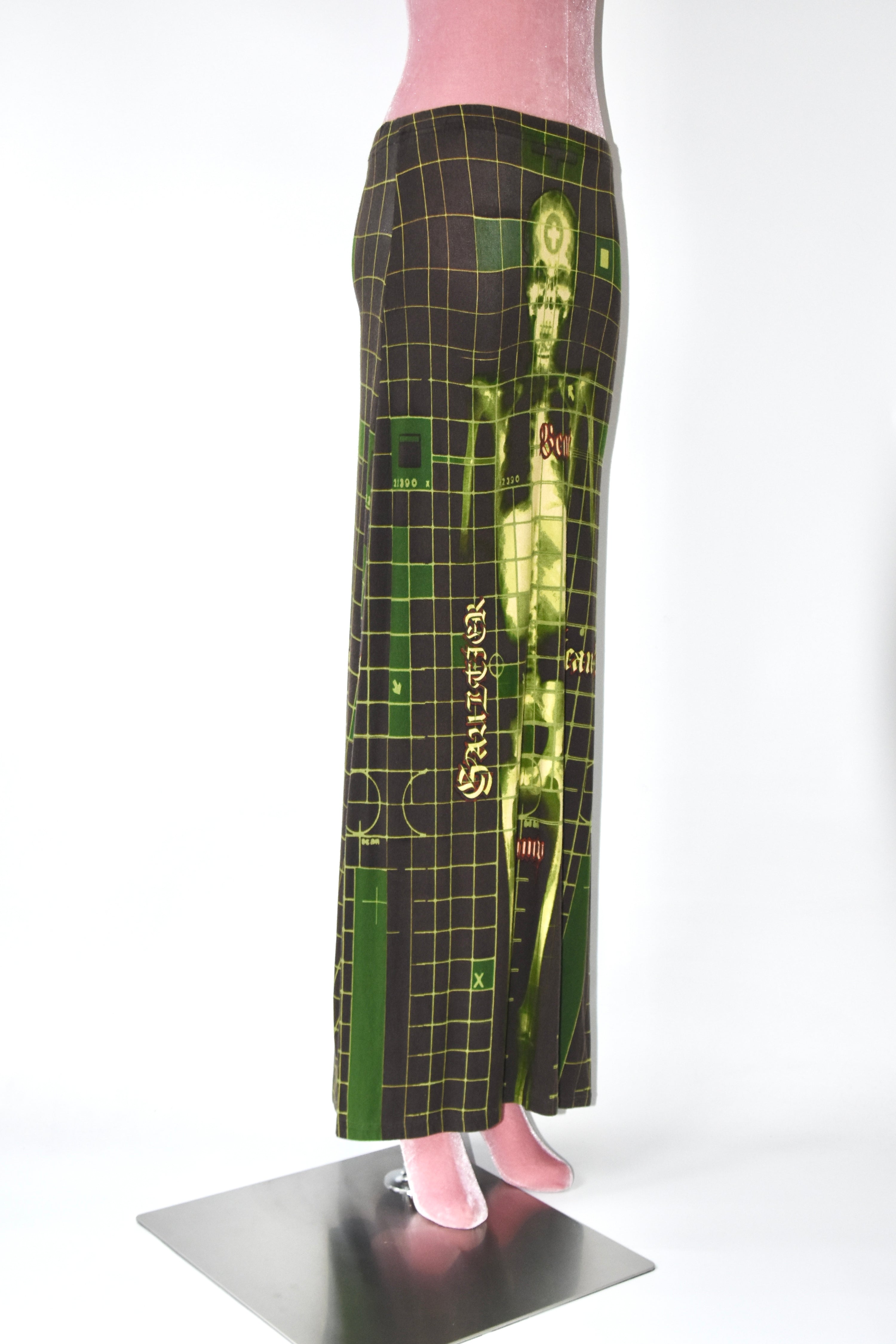 Jean Paul Gaultier S/S 1996 “Cyberbaba” X-ray Skeleton Mesh Skirt