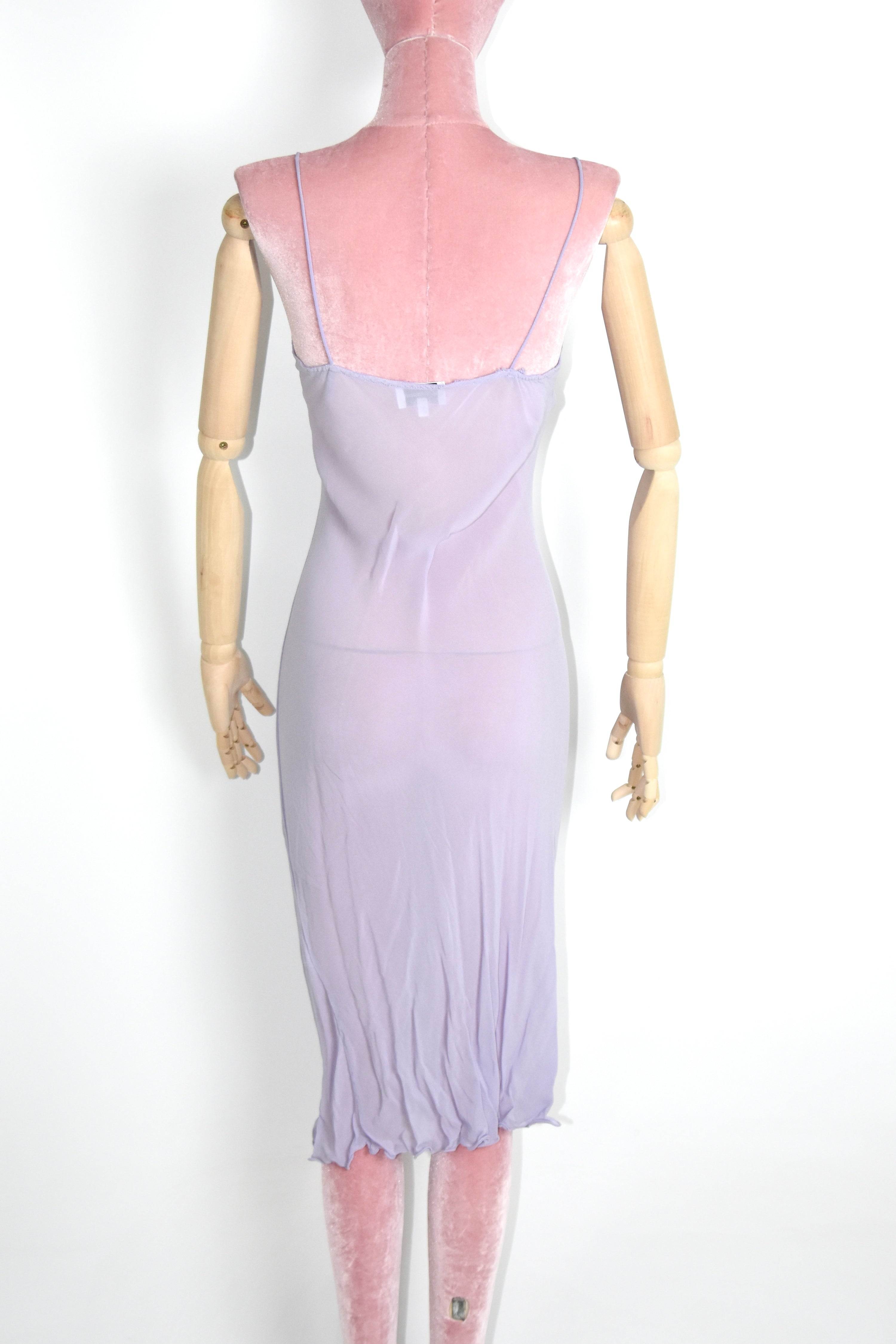 Blumarine F/W 1997 Rose-Print Layered Hooded Slip Dress