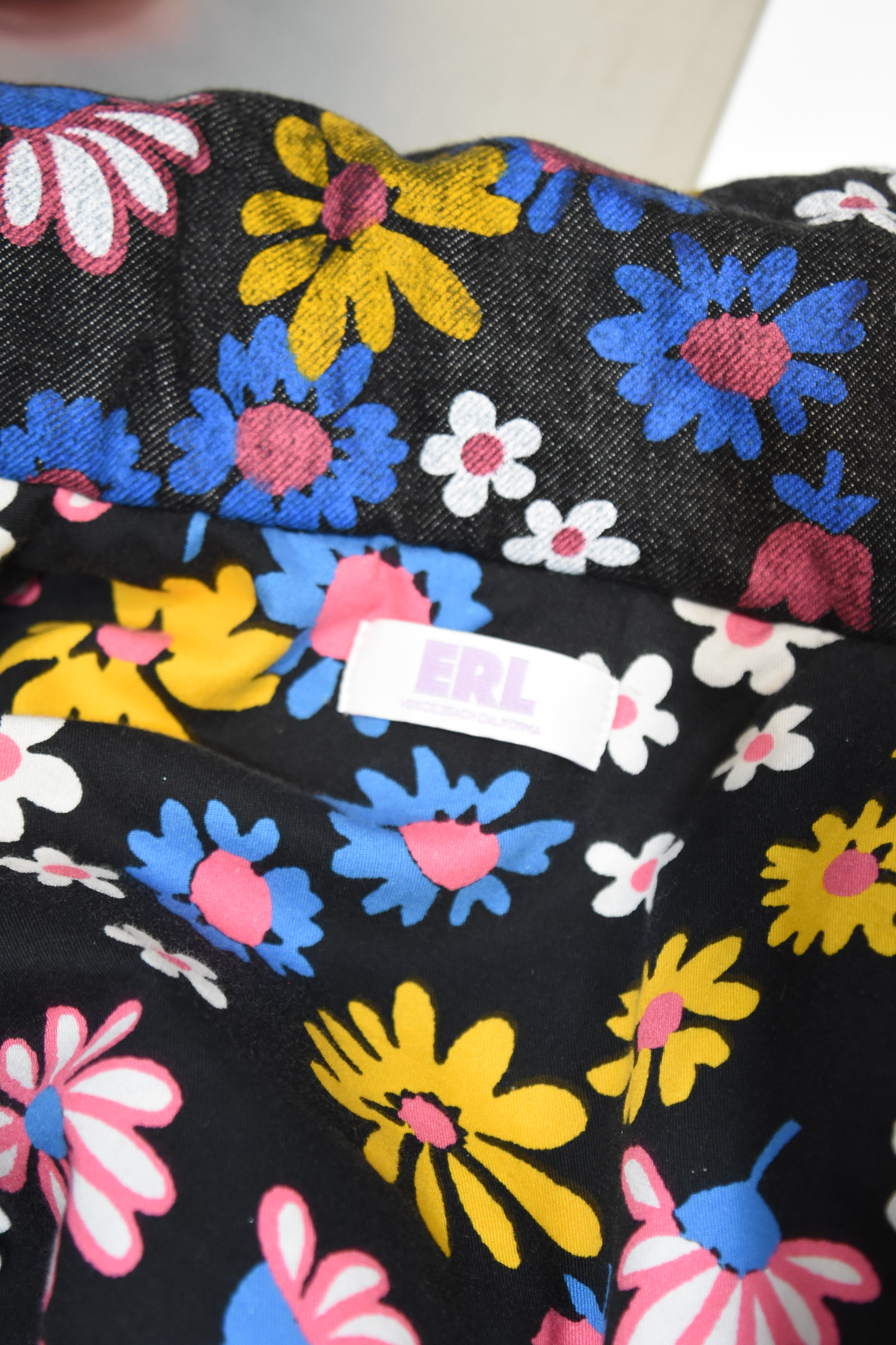 ERL Venice Beach Floral Print Padded Cotton Jacket – Unisex California Surf Style Coat