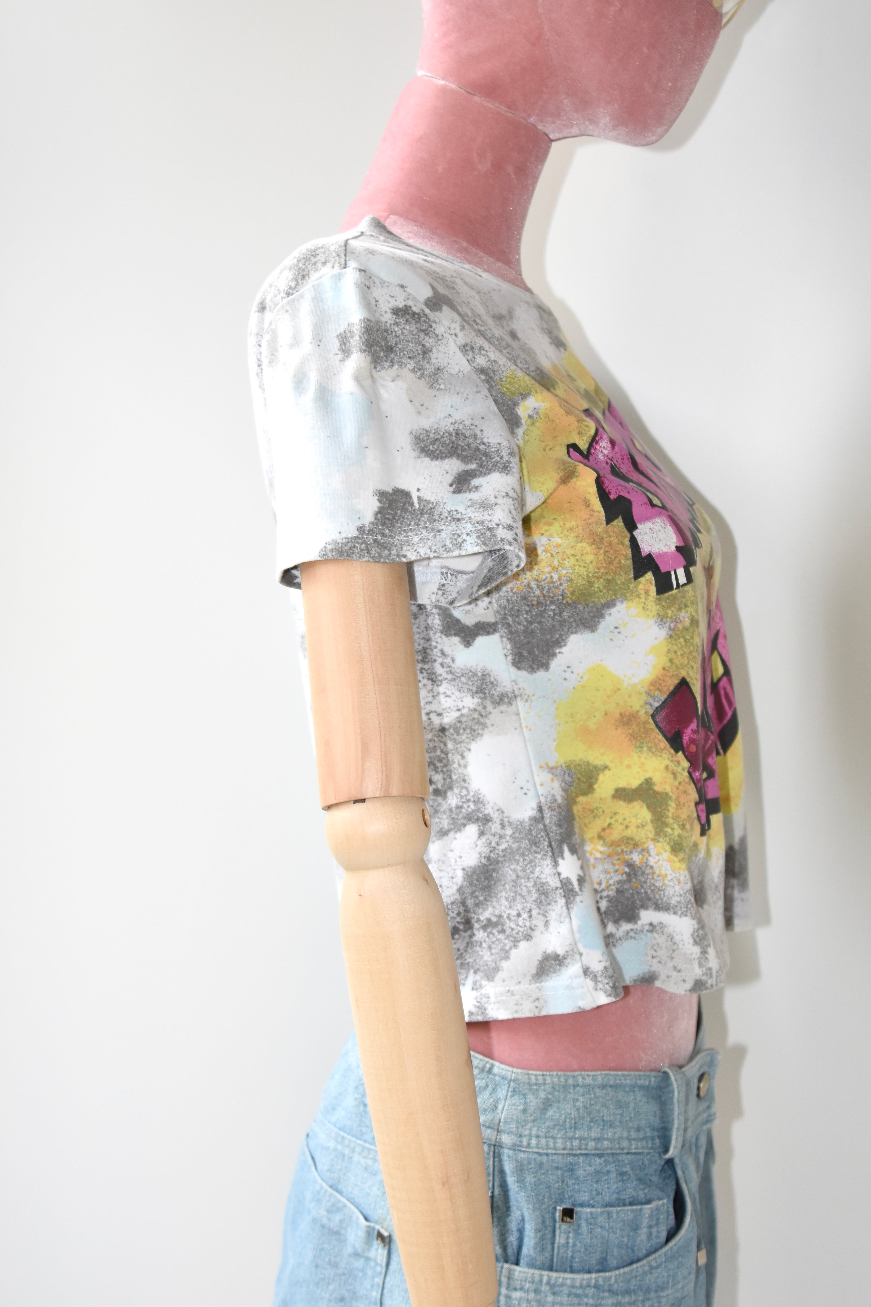 Christian Dior by John Galliano “Dior KISS” Graffiti Baby Tee (Rare Y2K Street Art Archive)