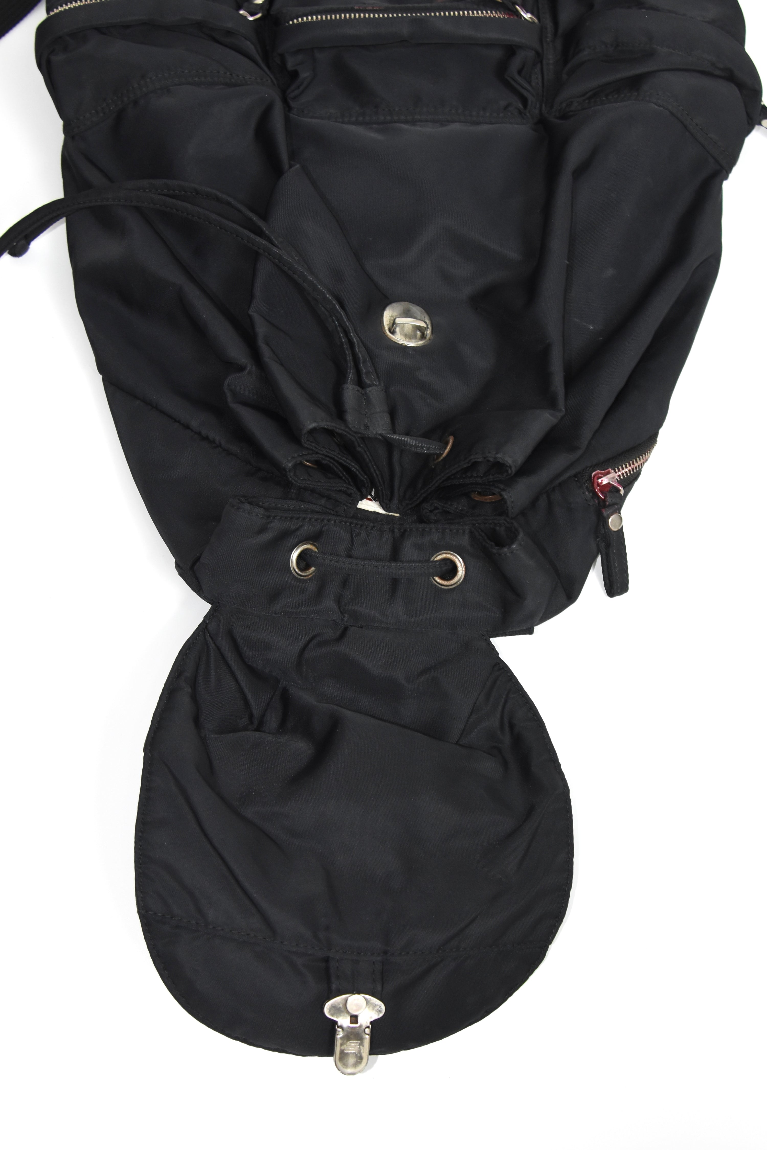 Jean Paul Gaultier 90s Nylon Drawstring Backpack