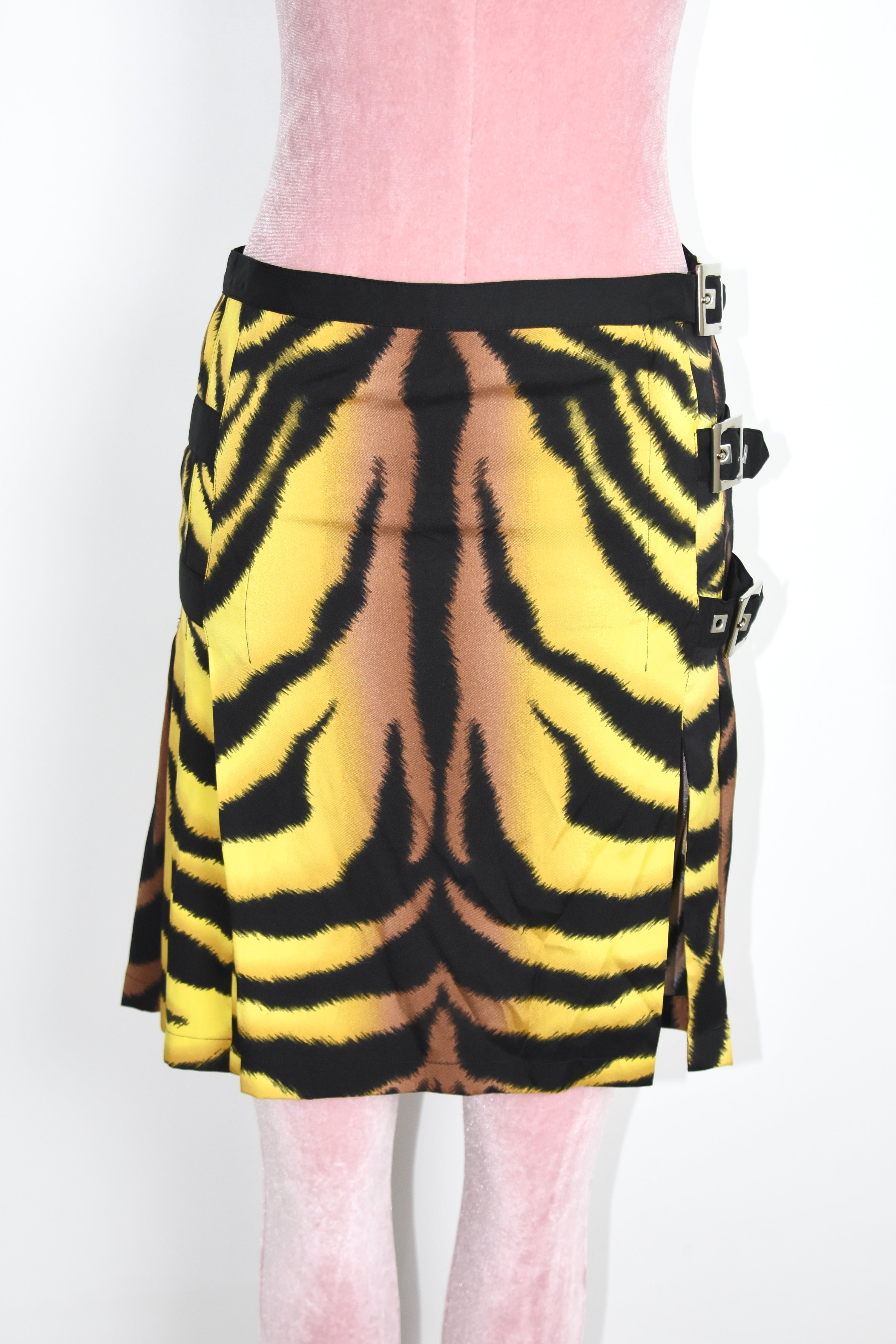 Versace Fall/Winter 2004 Runway Tiger-Print Mini Skirt