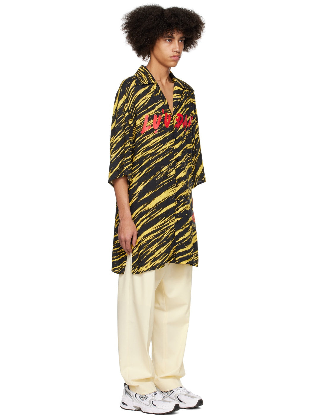 LU’U DAN Tiger-Stripe Oversized Shirt