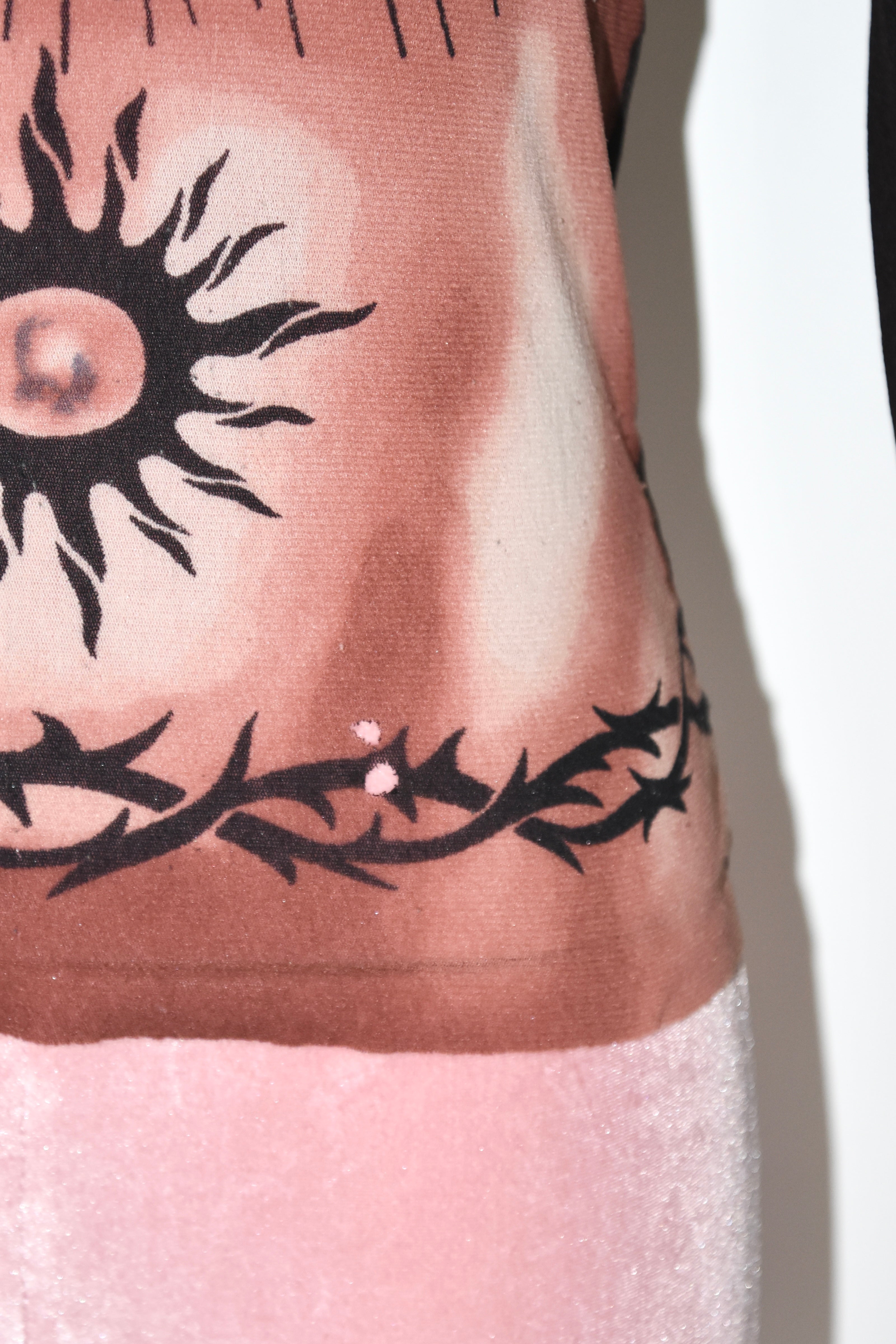 Jean Paul Gaultier S/S 1996 “Safe Sex Forever” Dragon Tattoo Mesh