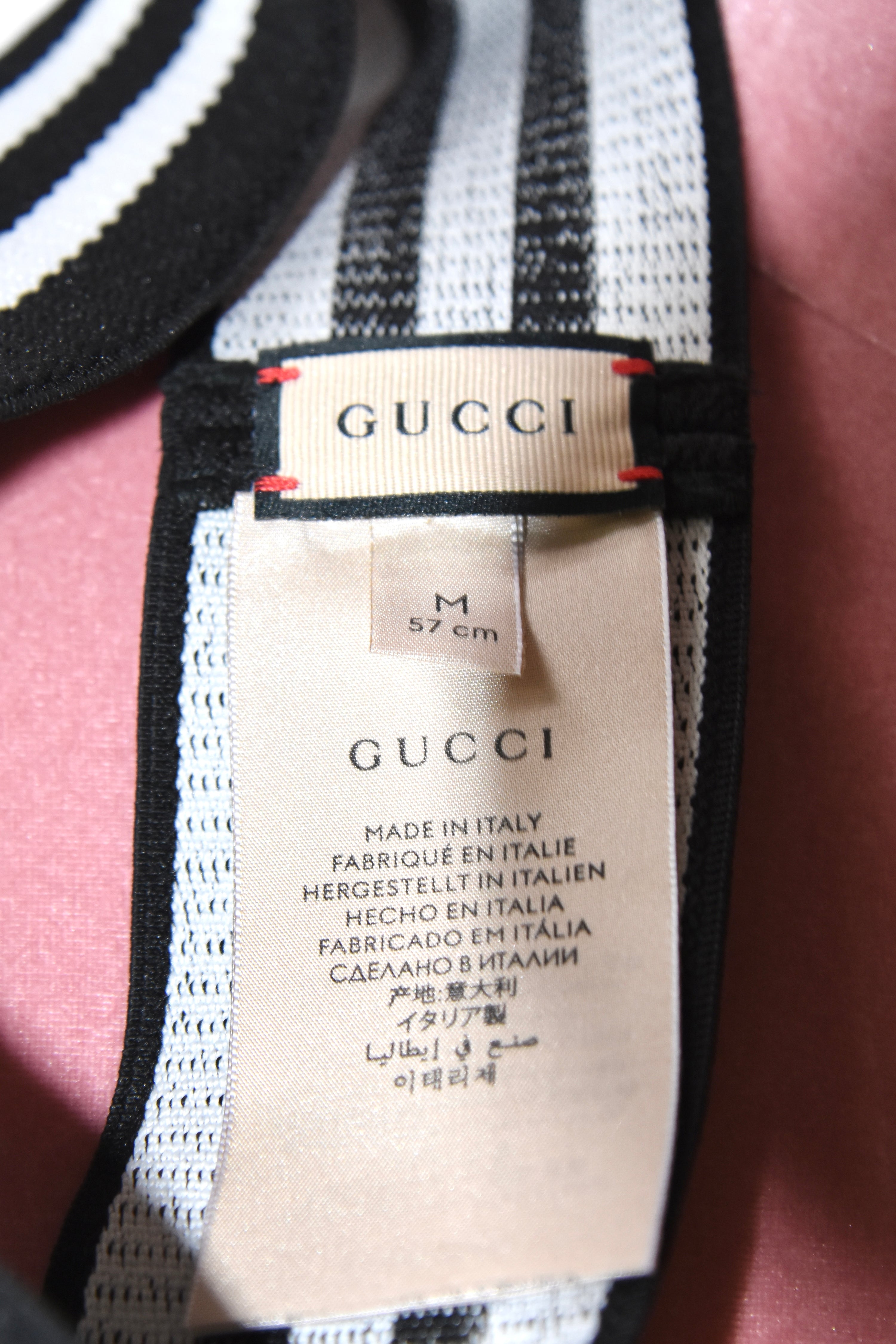 Gucci Monogram Jacquard Knit Logo Headband (Retro Athletic Street Icon)