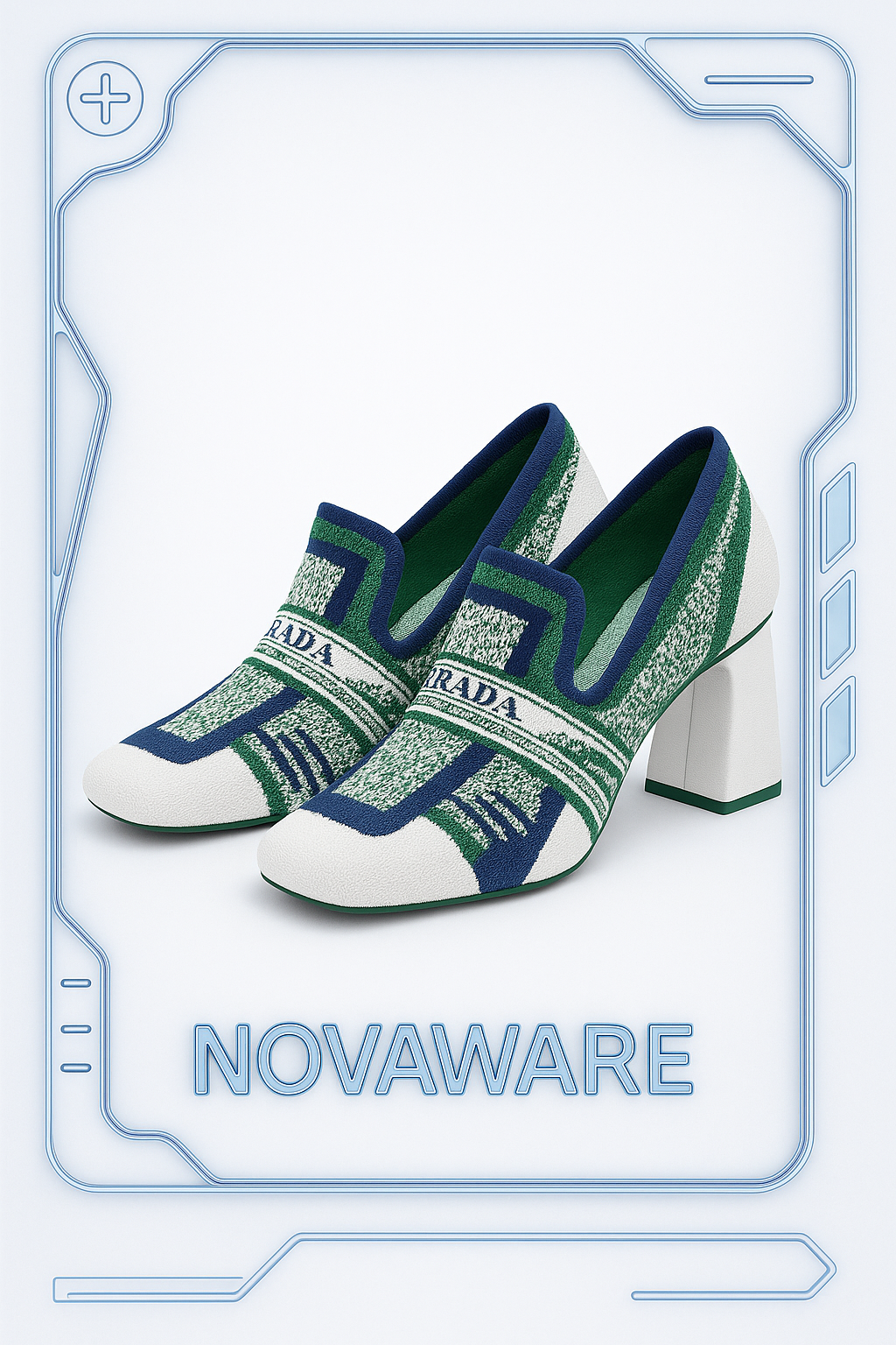 Prada 2019 Runway Tech Knit Heels