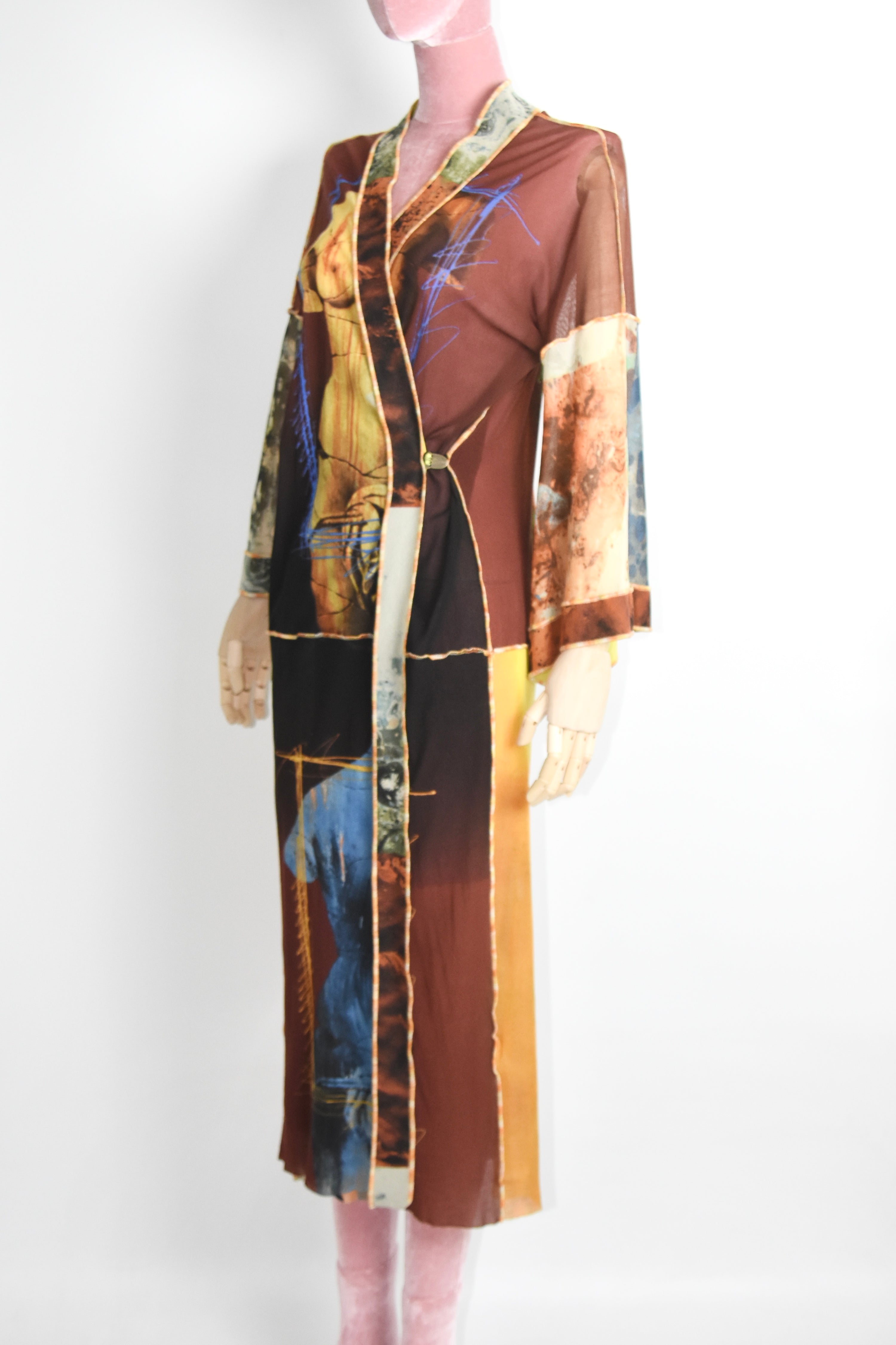 Jean Paul Gaultier F/W 1996 “Venus Sculpture” Sheer Mesh Kimono Robe