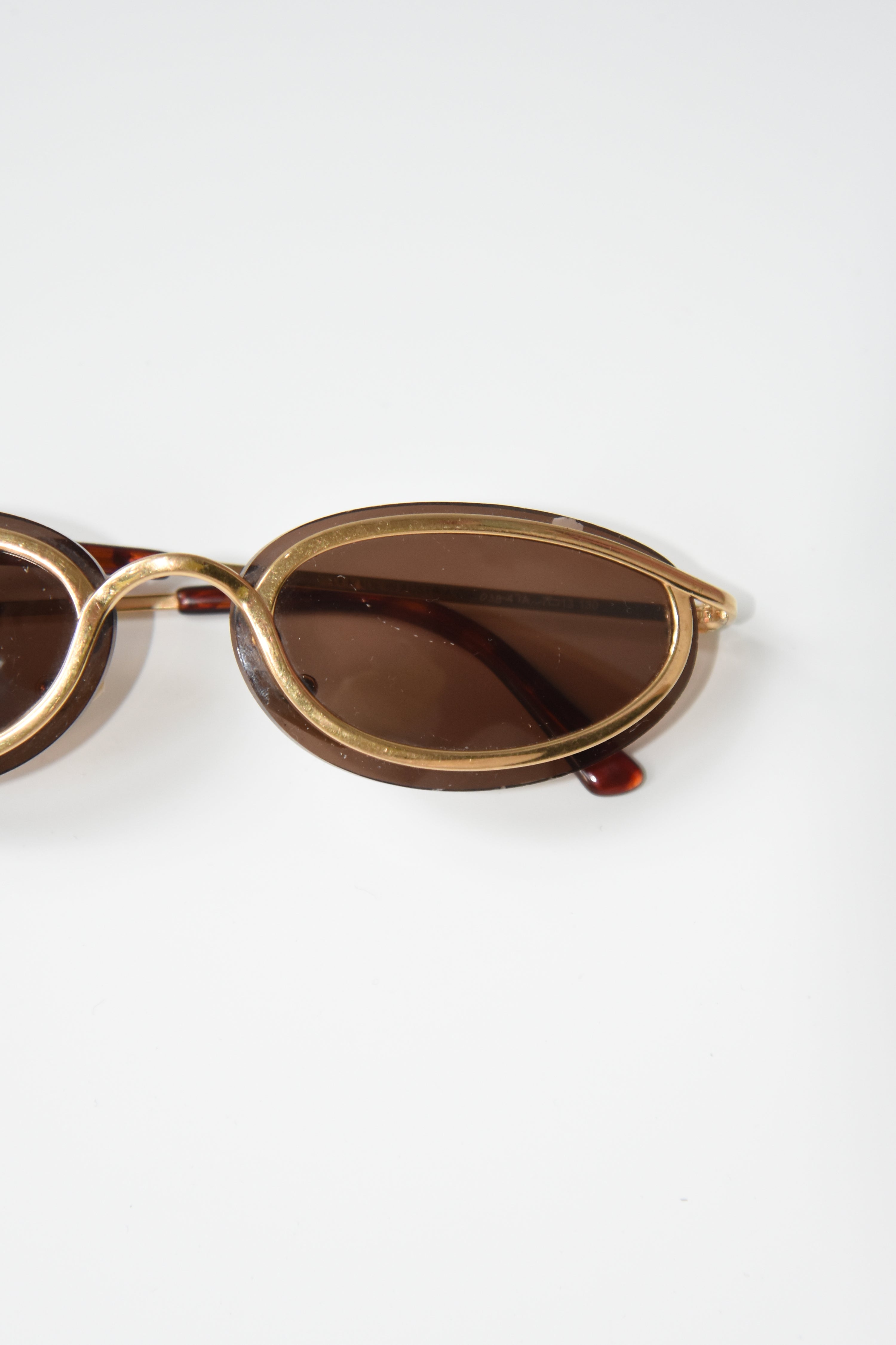 Christian Dior Oval Gold-Frame Sunglasses