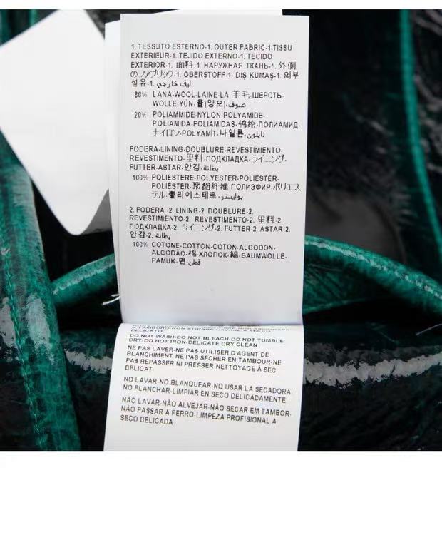 Versace Green Trimmed Coated Wool Blend Jacket – Italian Tailored Outerwear