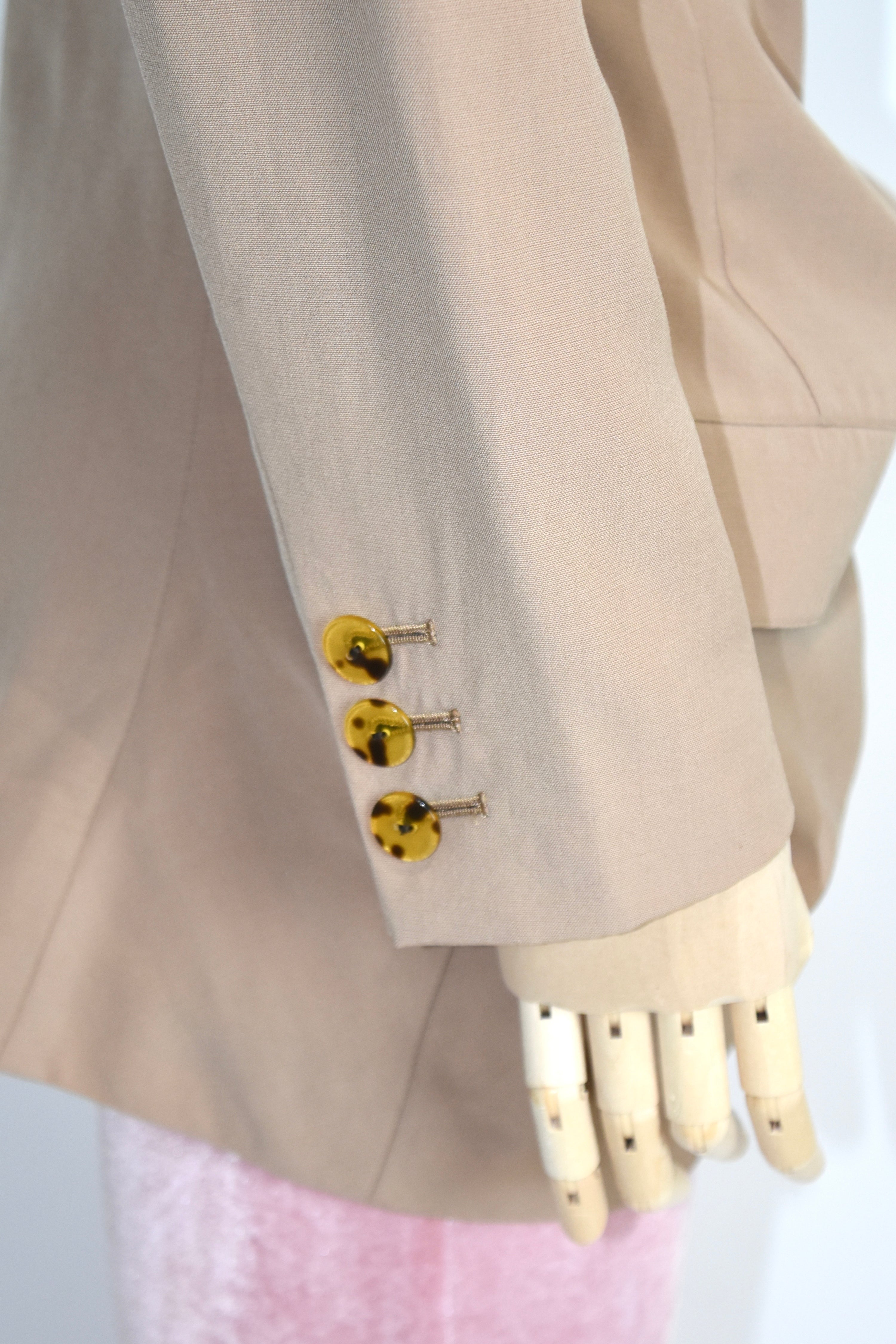 Jean Paul Gaultier Asymmetric Draped Blazer with Silver Pendant