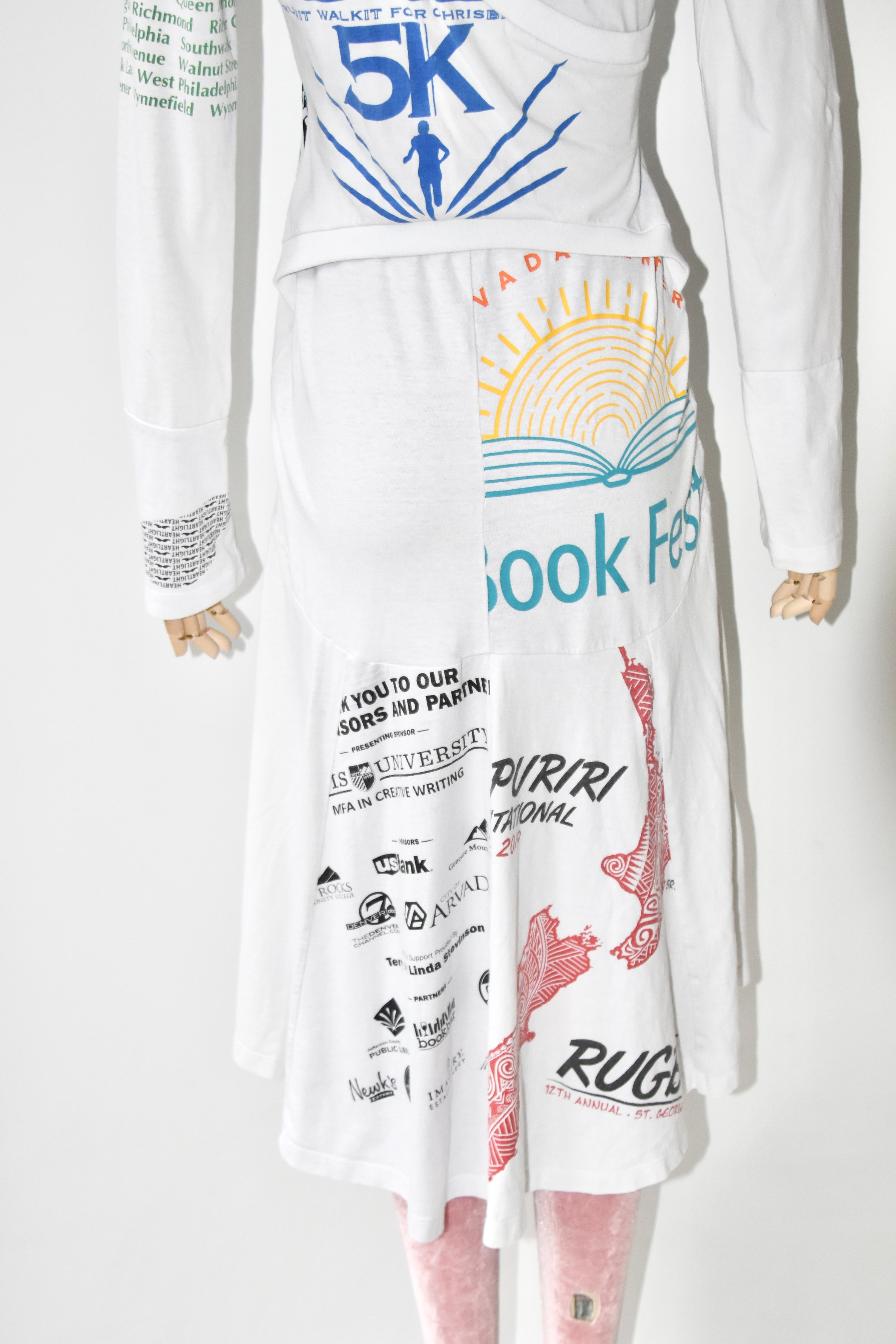 Marine Serre Regenerated Graphic Long Sleeve Dress