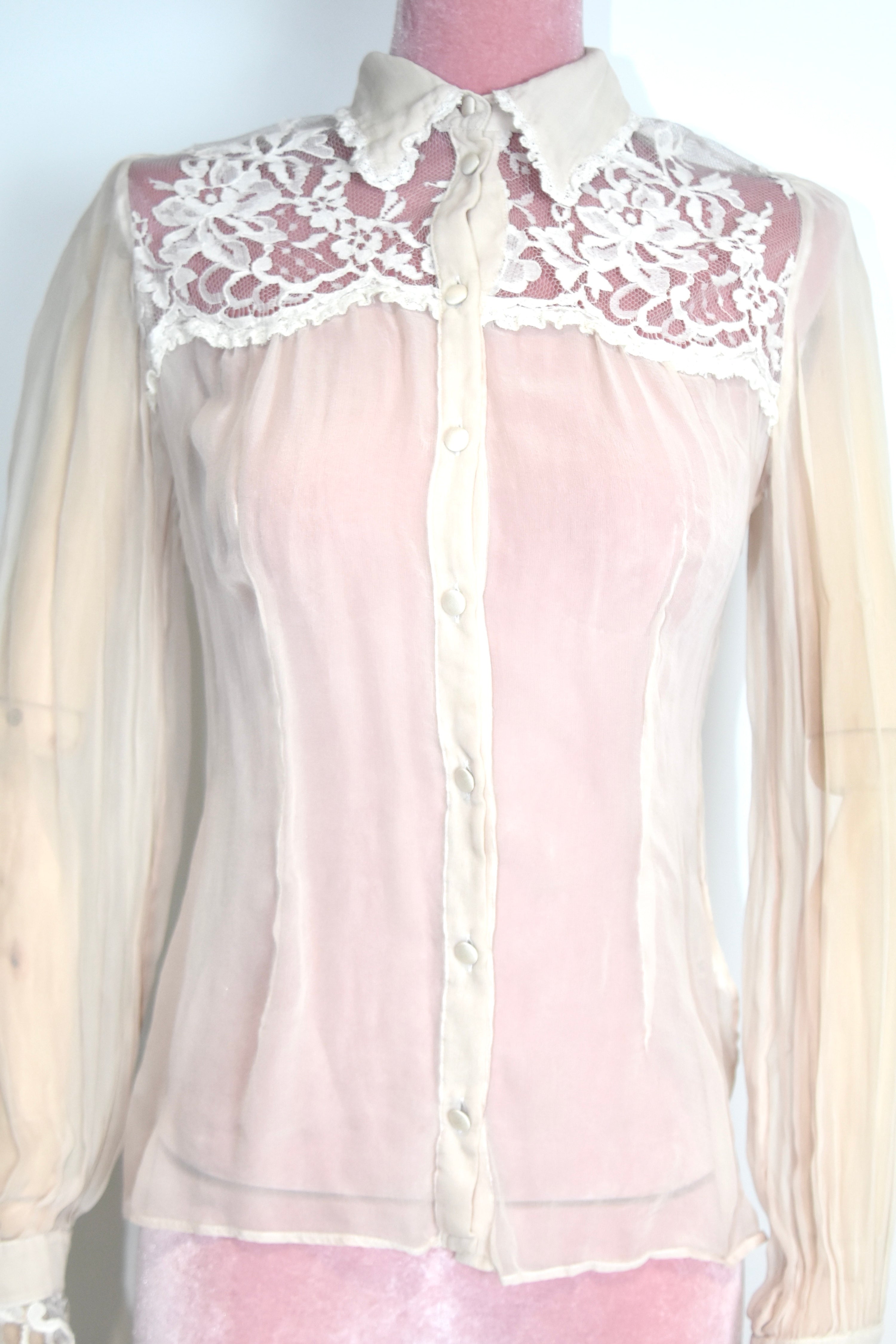 Dolce & Gabbana Lace Sheer Shirt