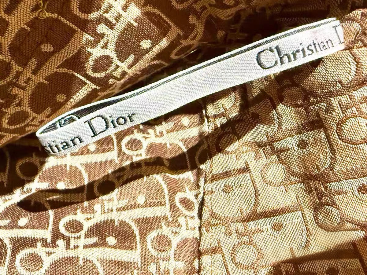 CHRISTIAN DIOR BY JOHN GALLIANO Rare Jamaica Rainbow Oblique Belt Mini Skirt