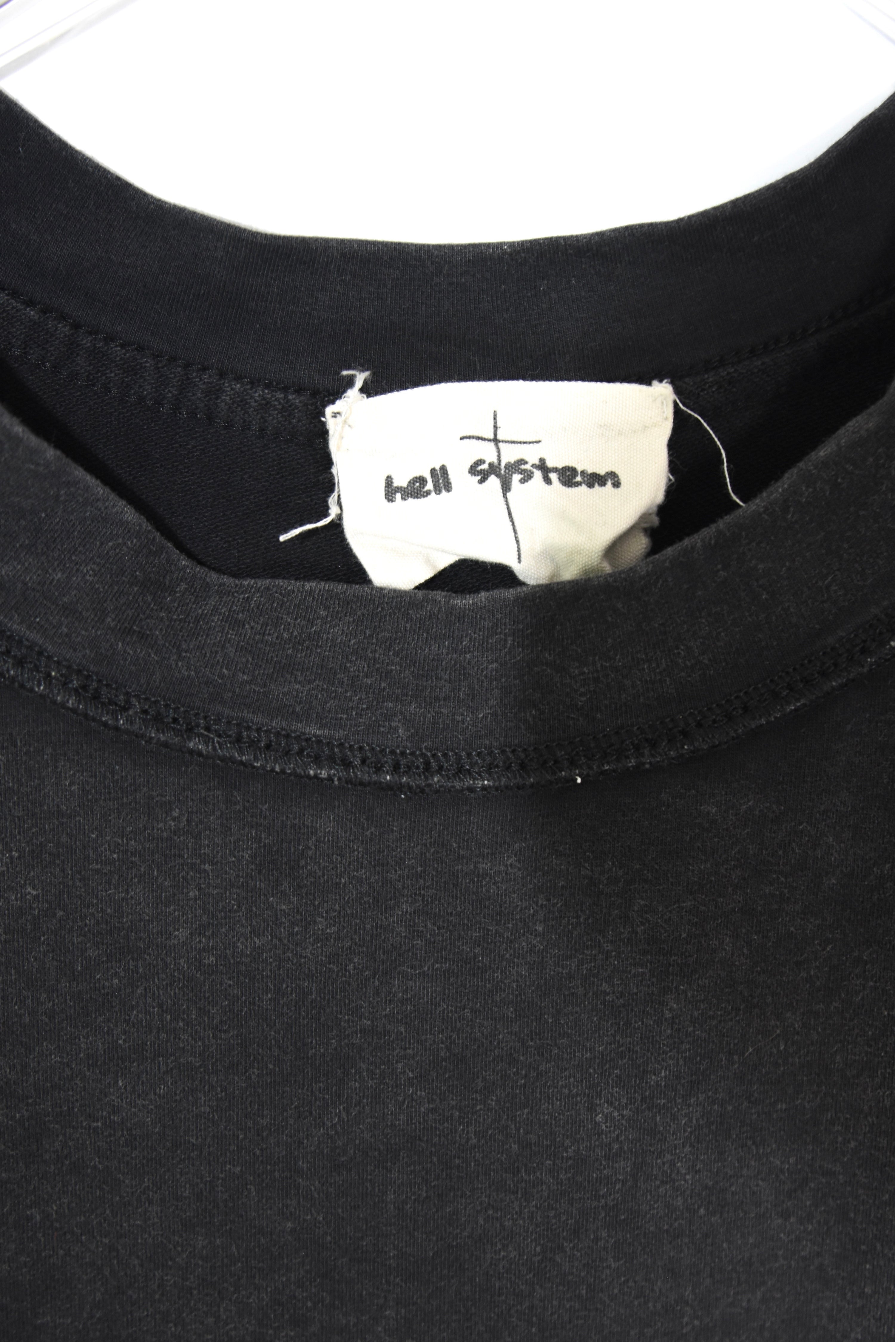 Hell System Rhinestone Butterfly Washed Black T-Shirt – Oversized Graphic Tee