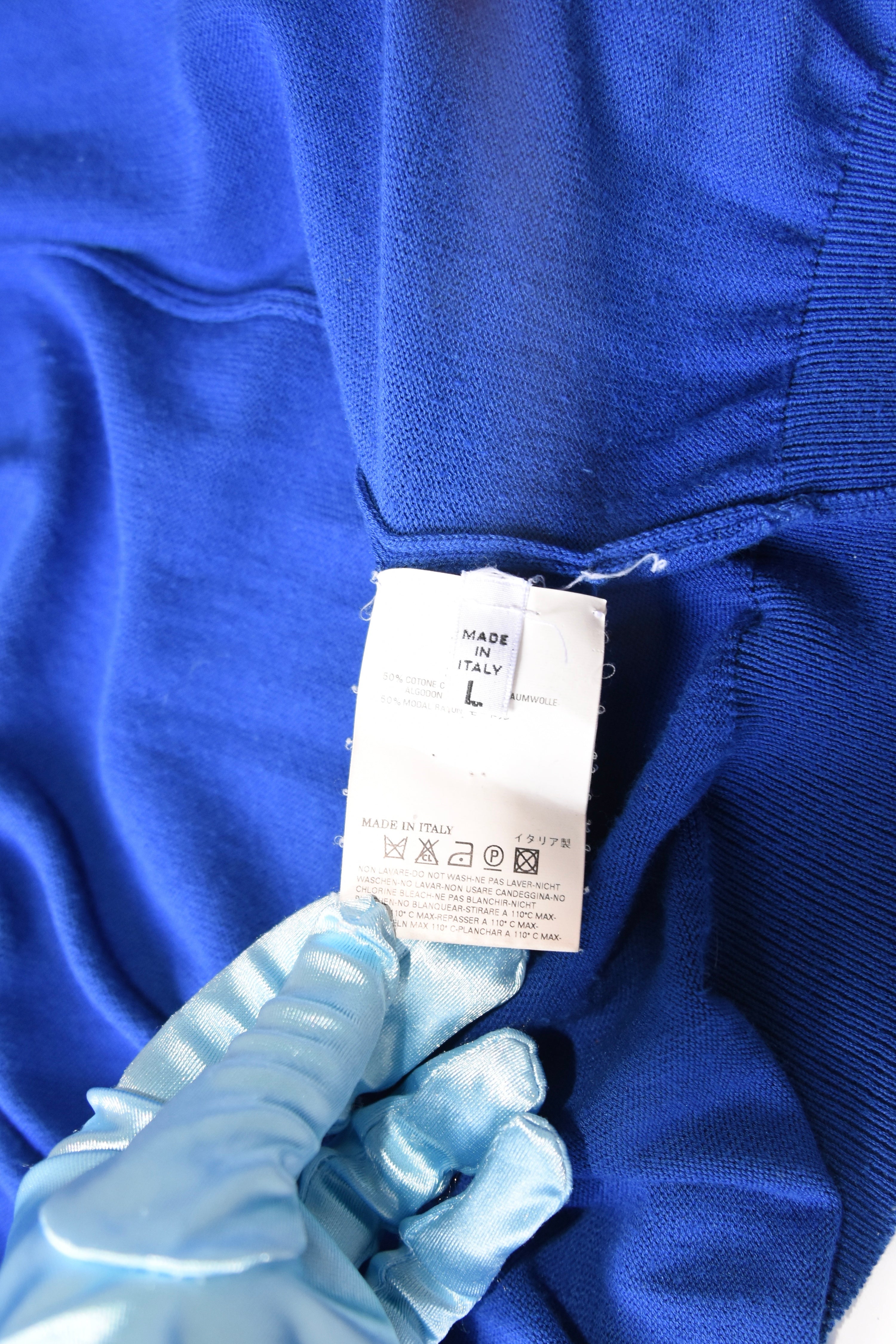 Maison Margiela Multi-Snap Blue Knit Cardigan