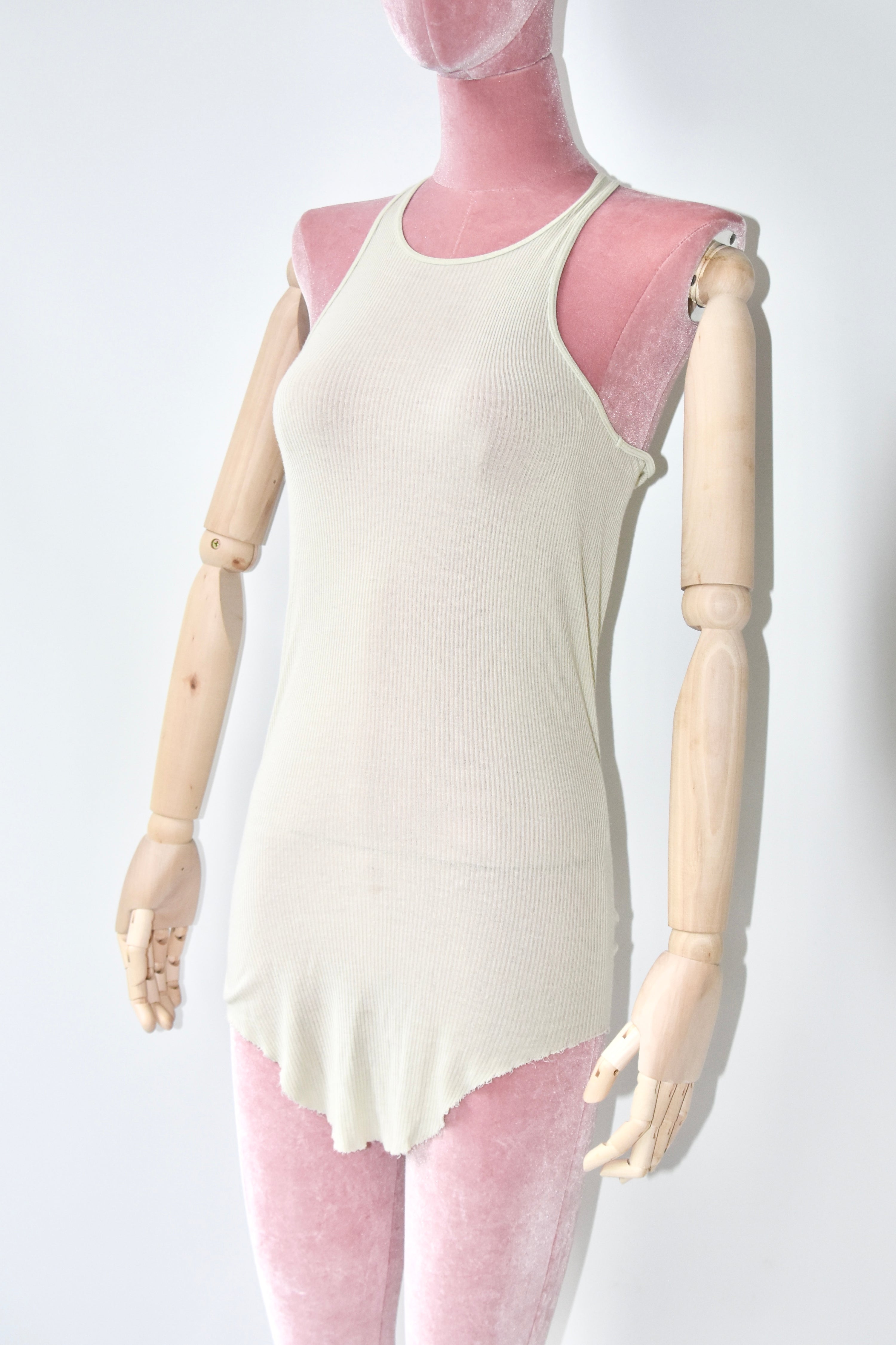 Rick Owens Draped Ribbed Tank Top