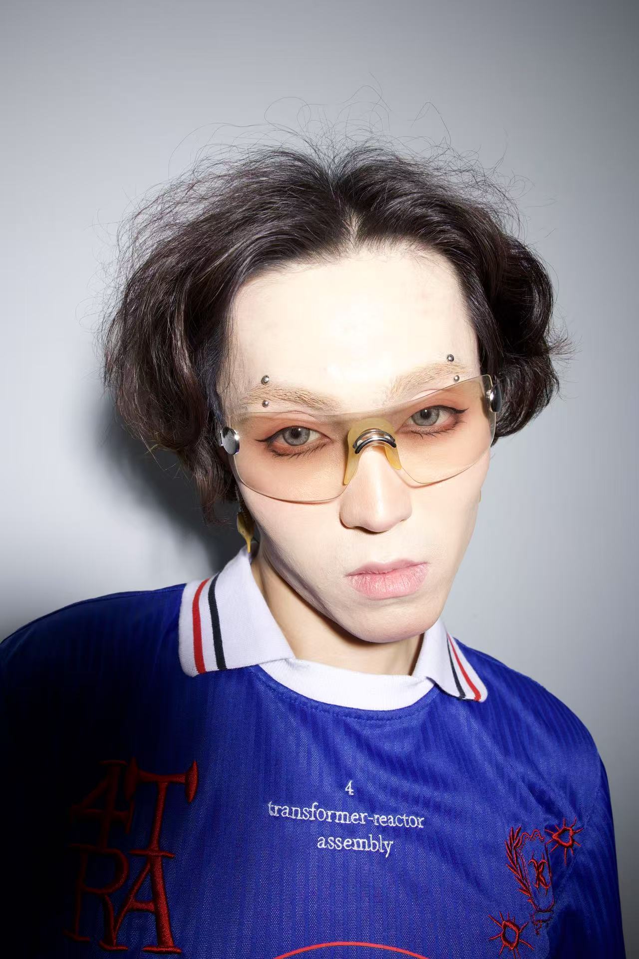Dior Reflective Silver Y2K Visor Sunglasses