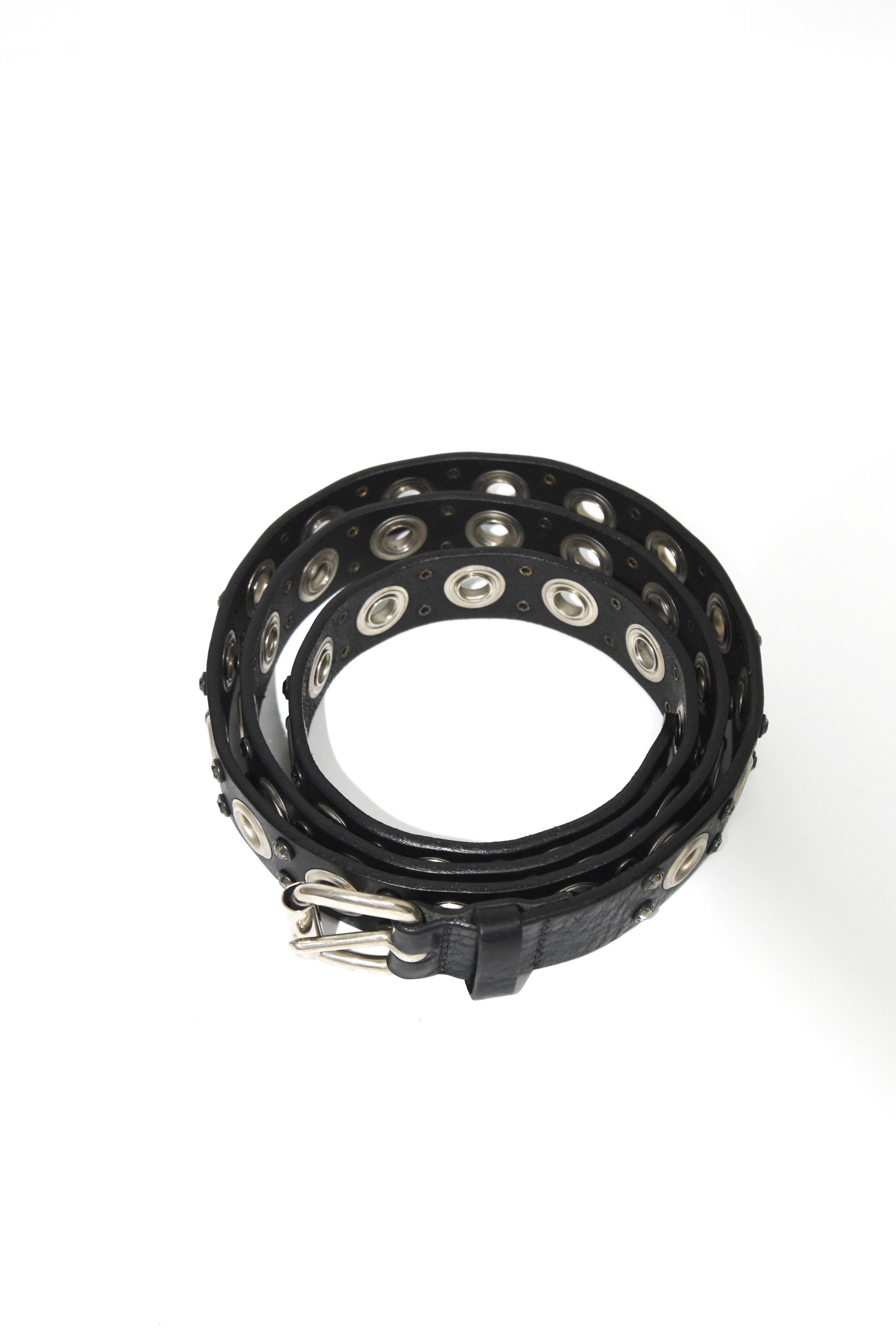 Vivienne Westwood Crystal Stud Double Wrap Leather Belt – Rare Vintage Punk Archive Piece