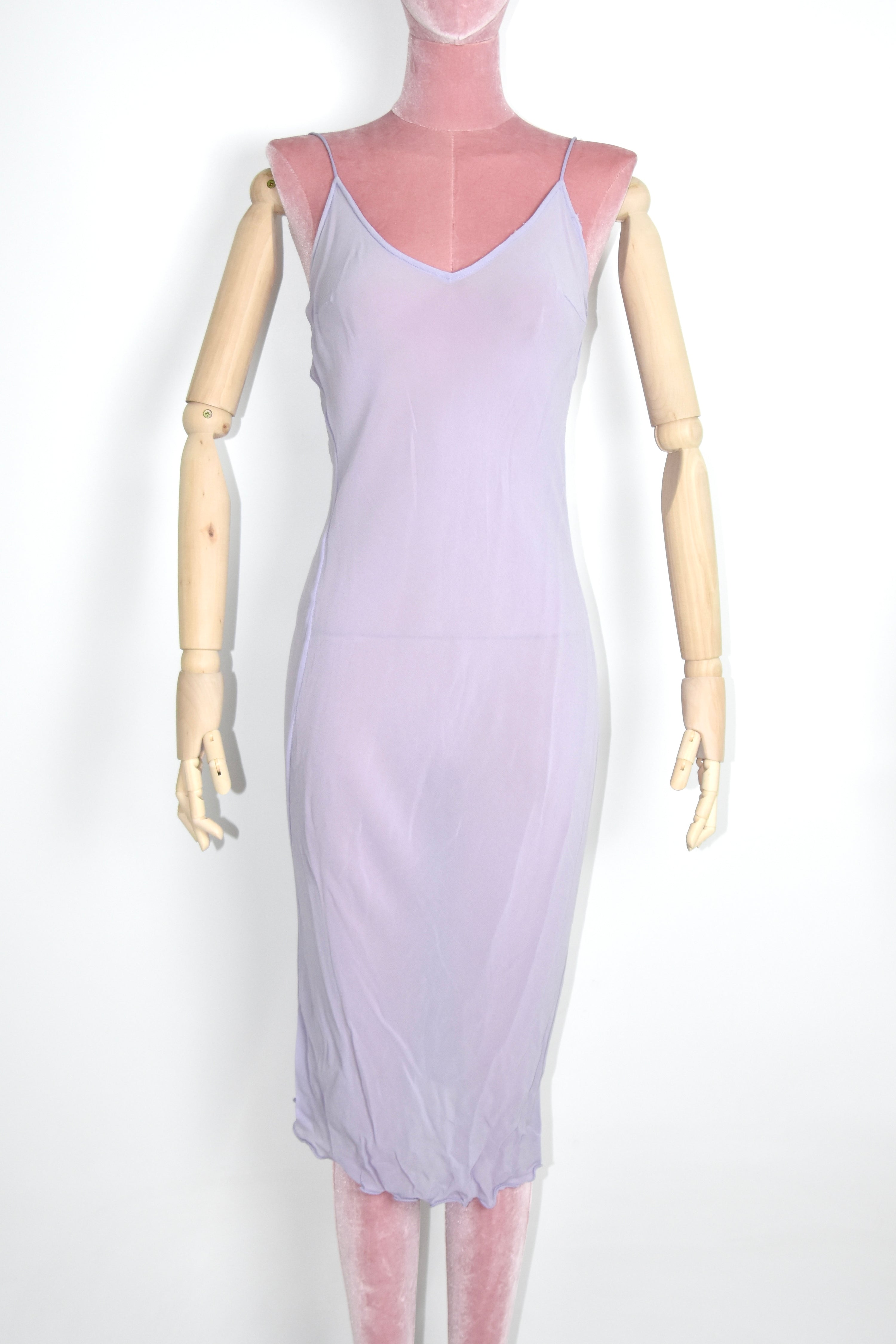 Blumarine F/W 1997 Rose-Print Layered Hooded Slip Dress