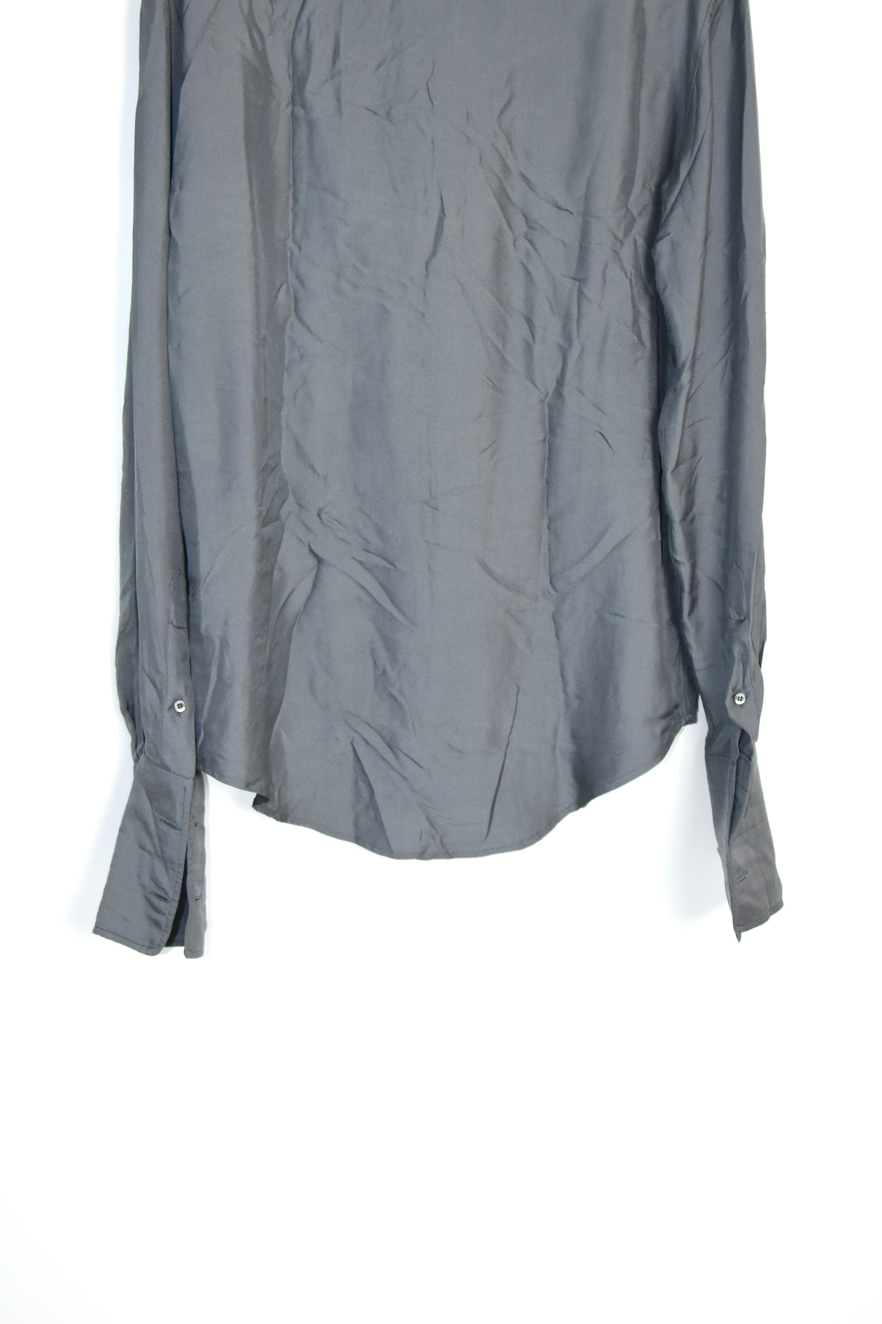 Gucci by Tom Ford 1990s–Early 2000s Grey Silk Tailored Shirt – Archive Minimalist Runway Era Piece