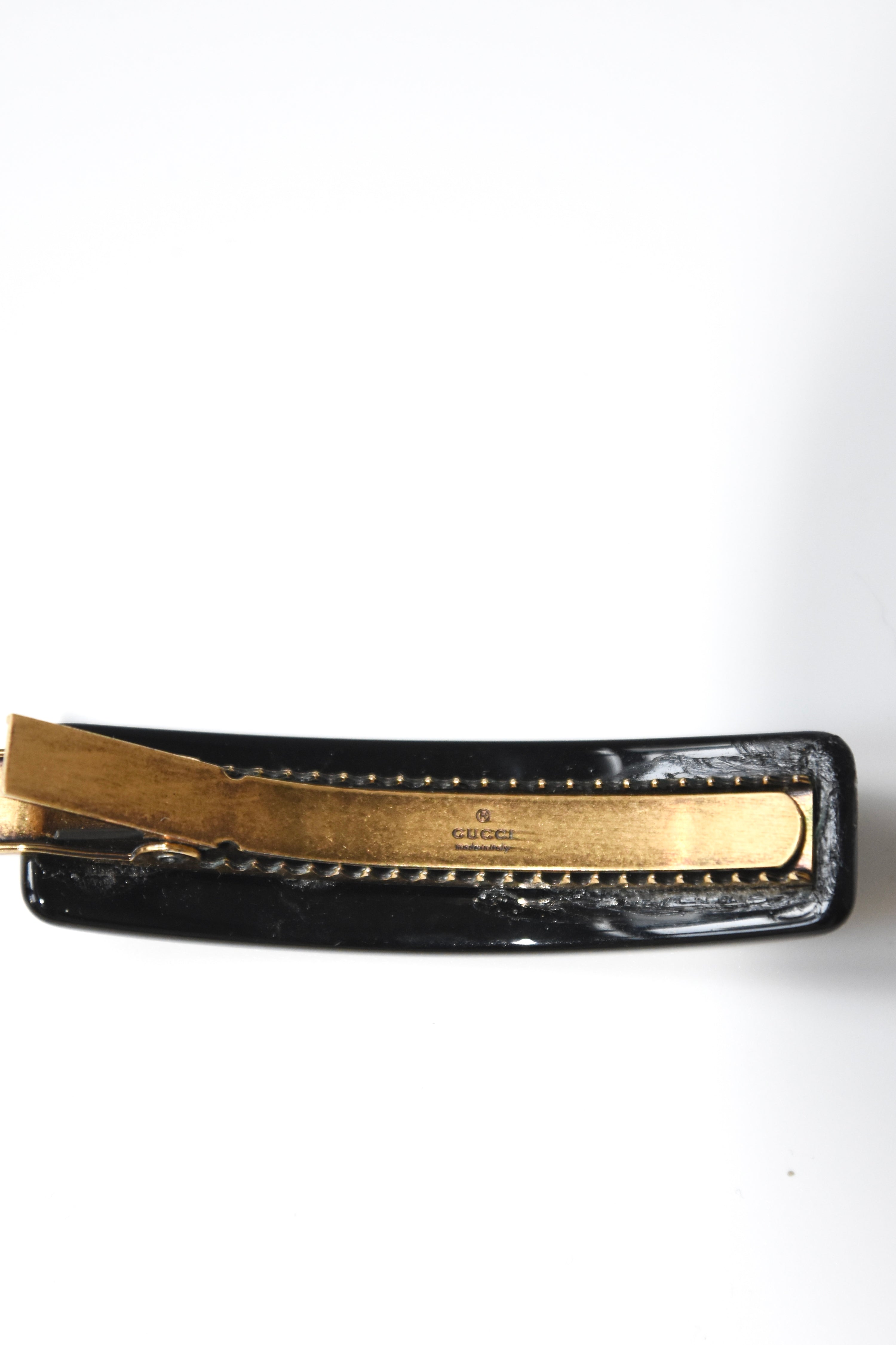 GUCCI Crystal Logo Hair Clip