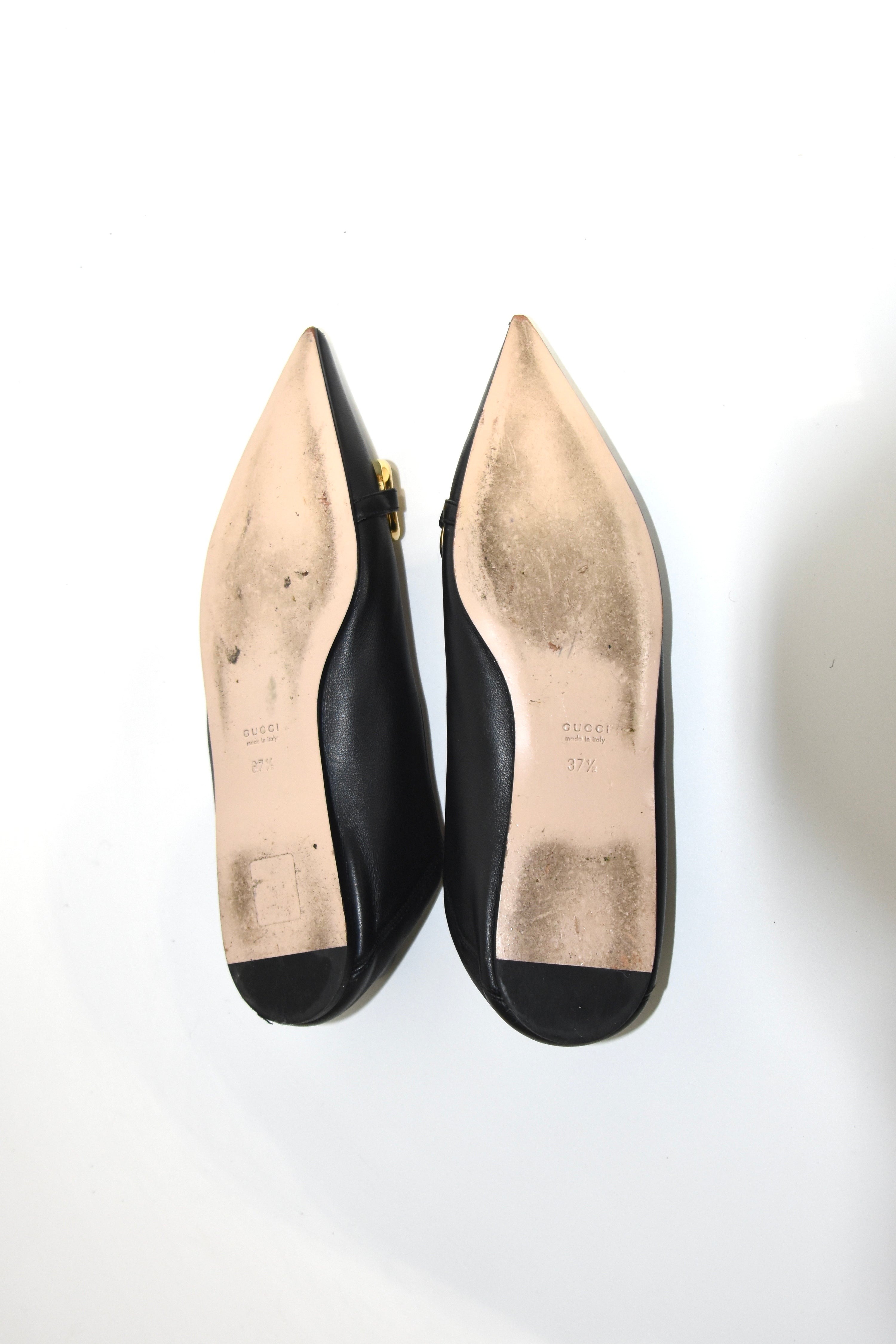 Gucci Black Bit Moccasin Flat Shoes