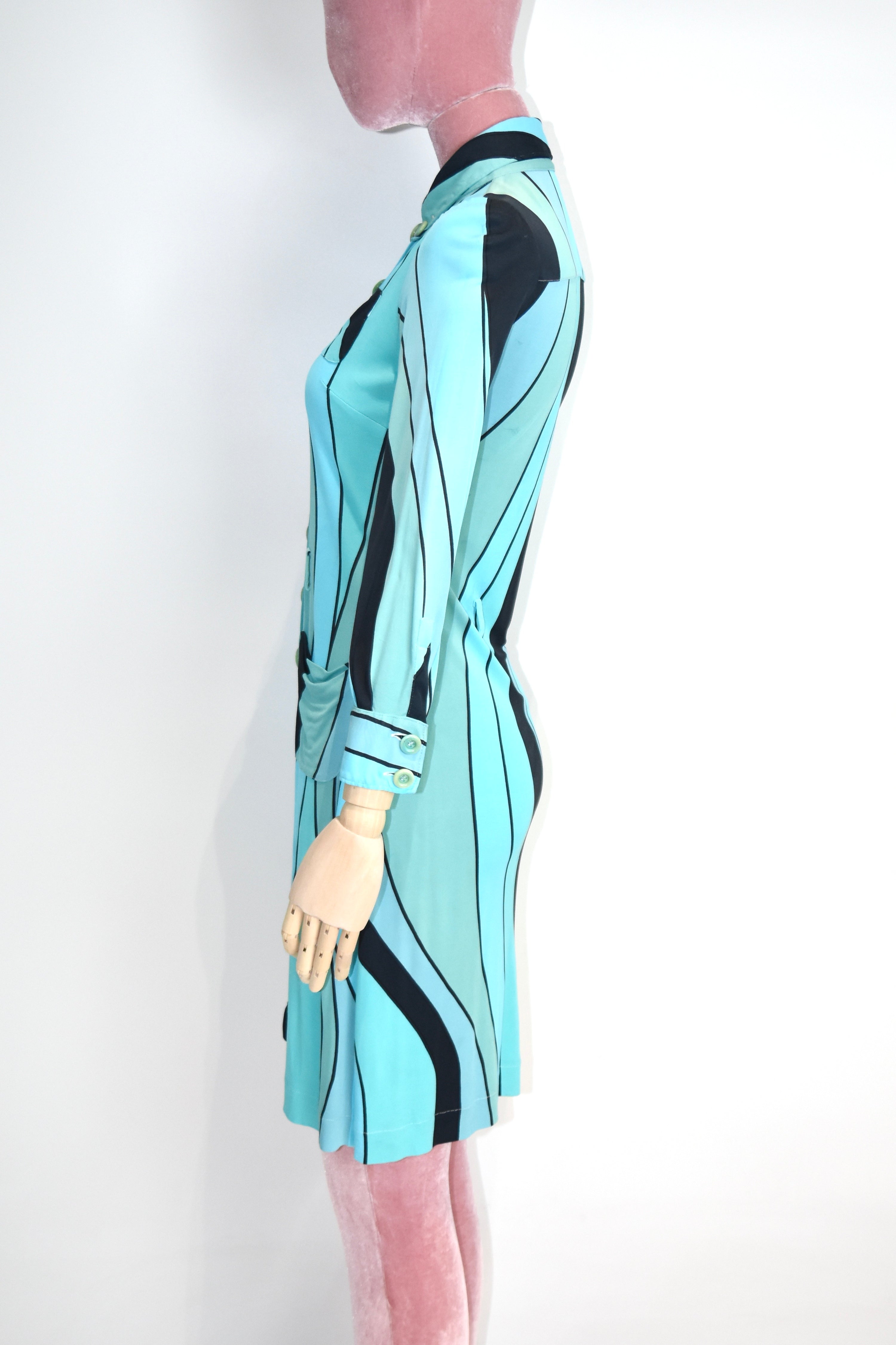 Moschino Cheap and Chic Optical Stripe Dress