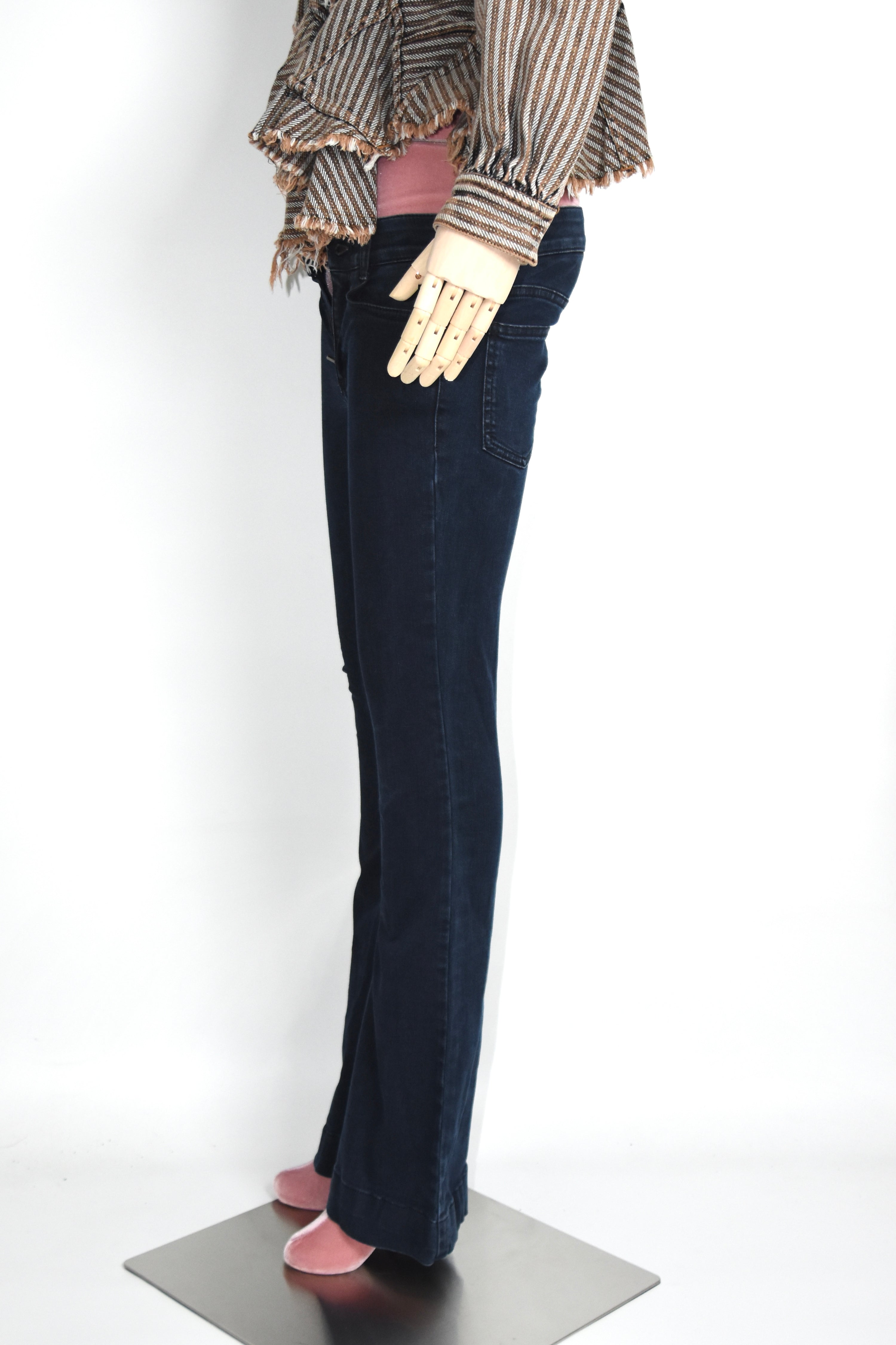 Stella McCartney Dark Indigo Flared Stretch Denim Pants – Made in Italy – Women’s W23–24 (Near New)