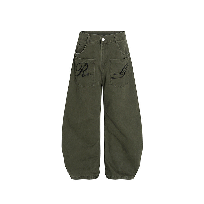 Retro Niche High Waist Loose Jeans Unisex Straight Blade Casual Pants