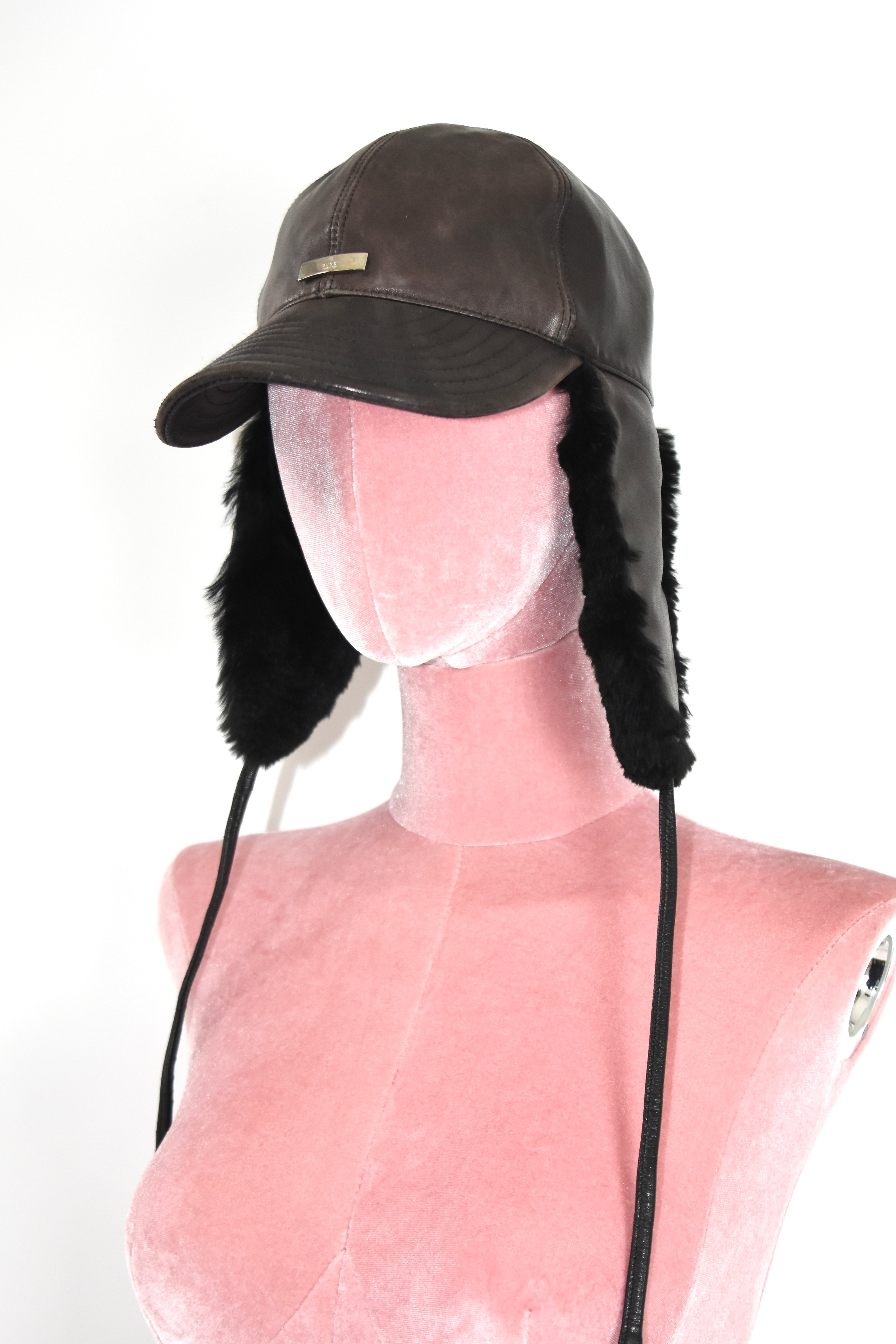 Gucci by Tom Ford Leather Ushanka Hat