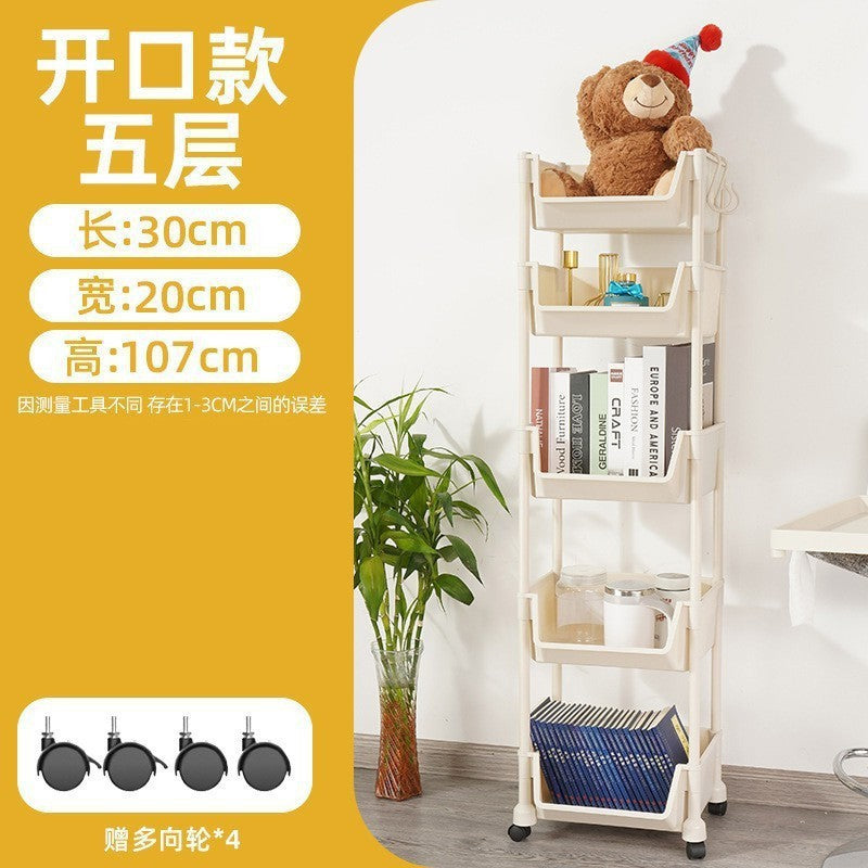 Vintage Style Double-Layer Mobile Laundry Basket for Home Bathroom Clothes Storage Bin High-Value Light Luxury Storage Rack