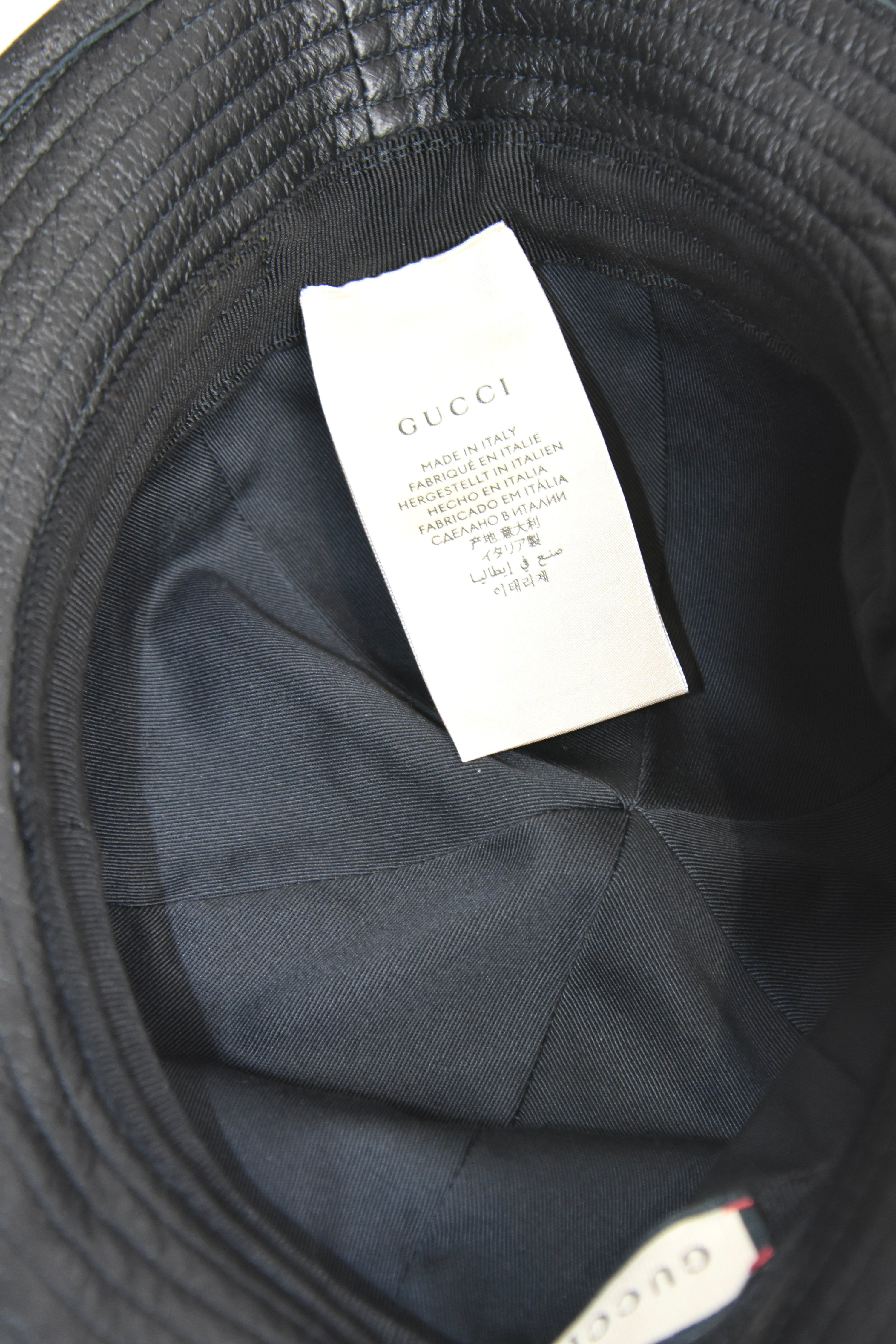 Gucci Horsebit Black Leather Hat