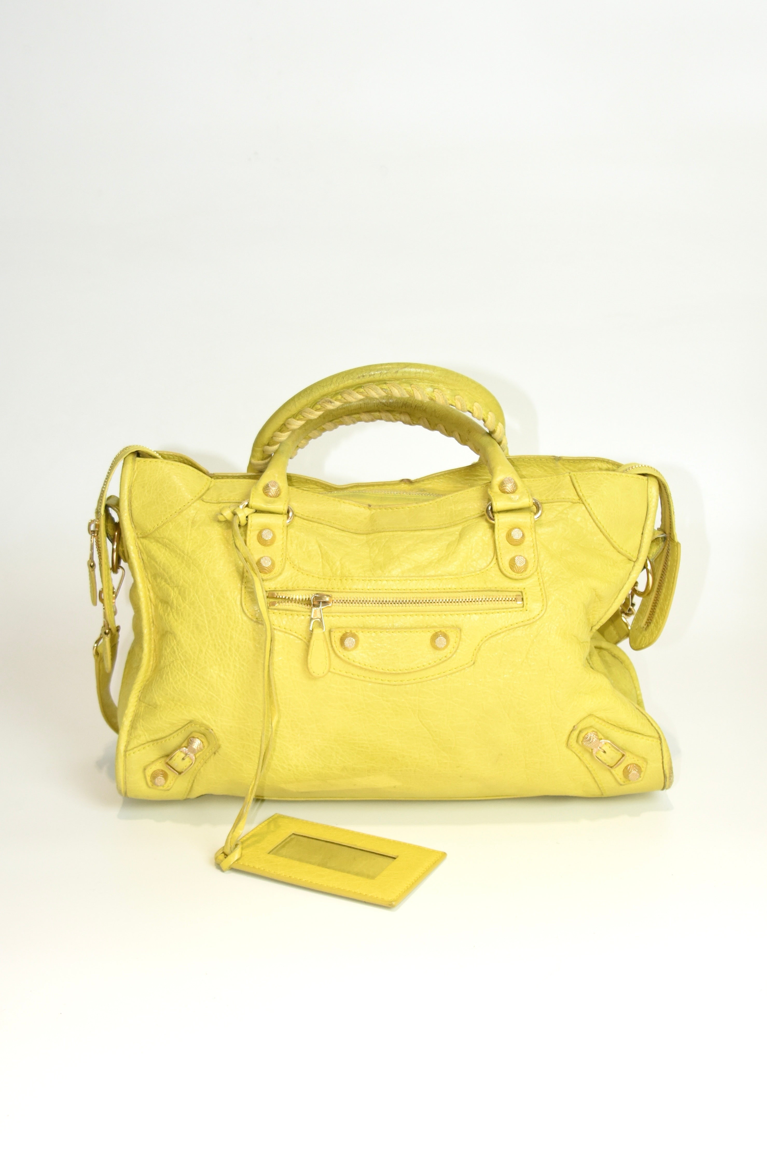 Balenciaga Bright Yellow Medium City Bag
