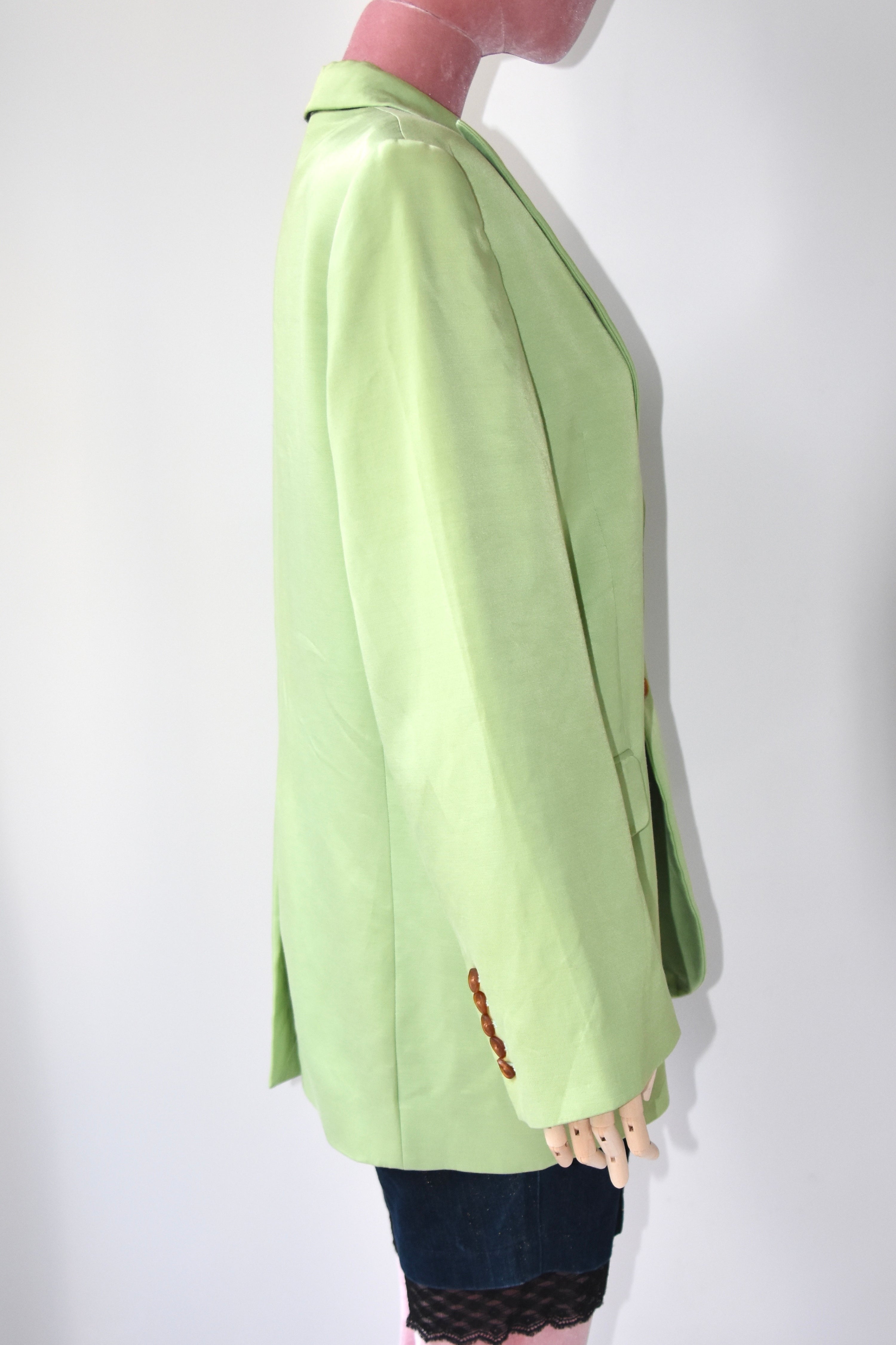 Acne Studios Lime Green Tailored Blazer – Portugal Made Structured Suit Jacket