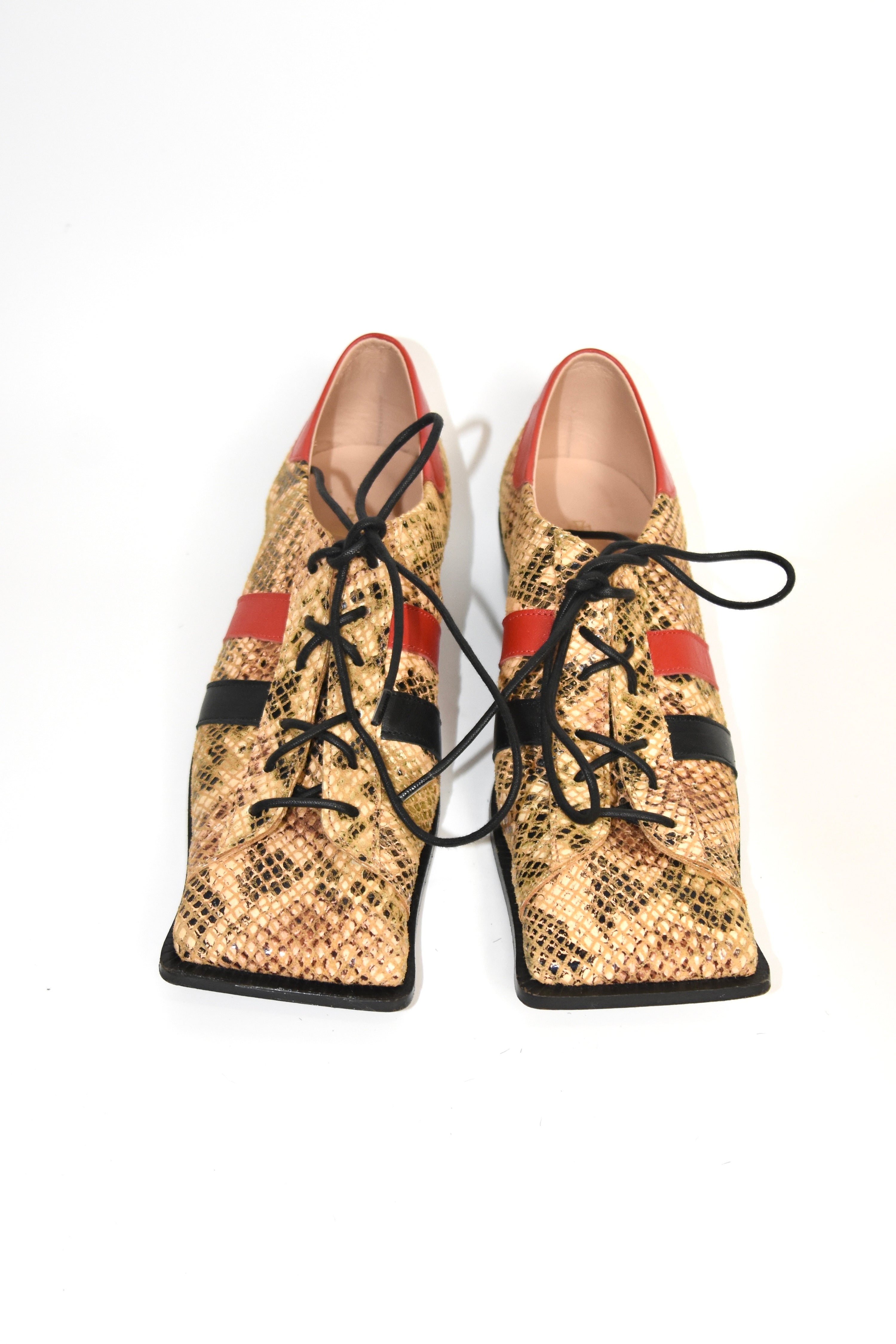 Vivienne Westwood Python Square-Toe Derby Shoes