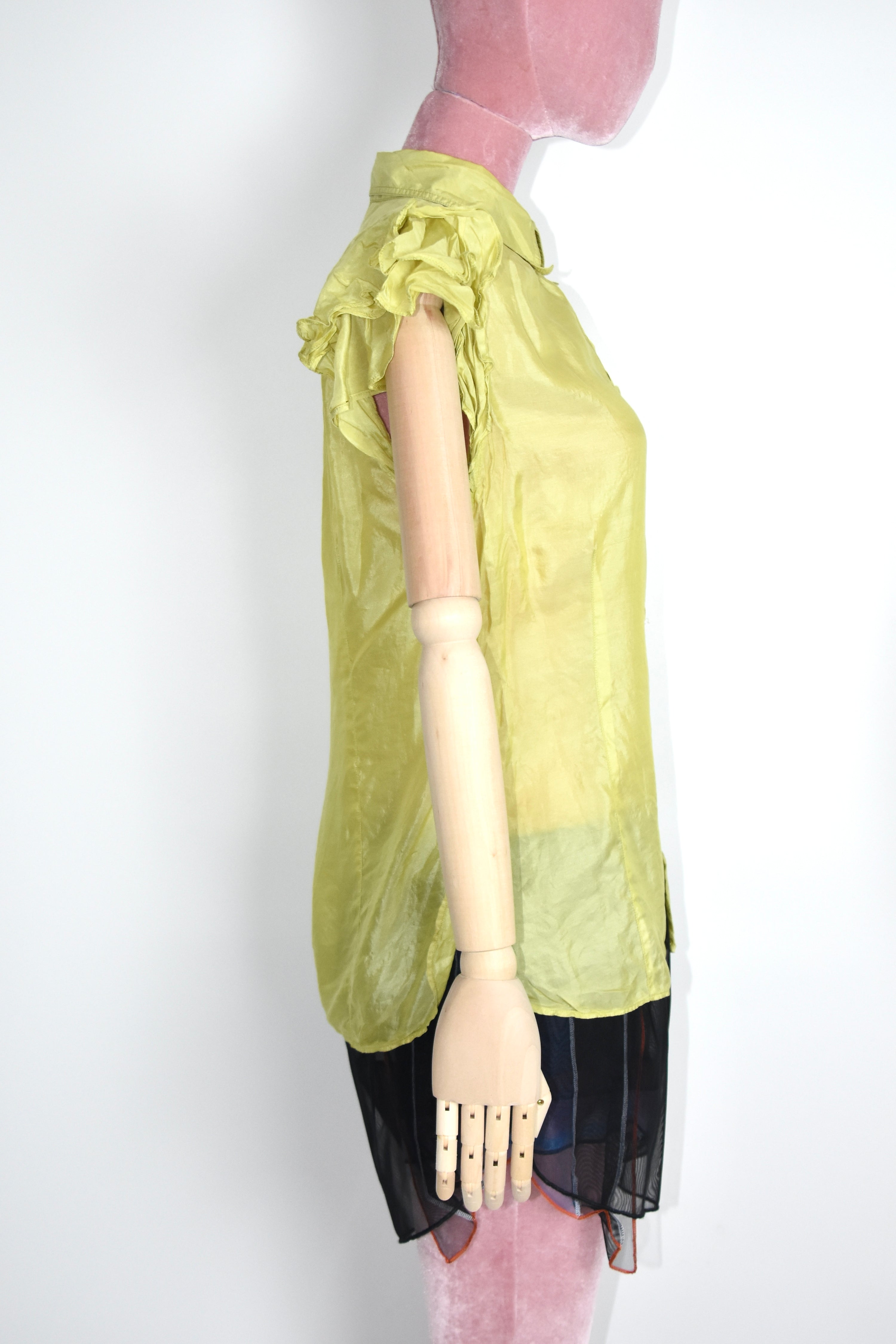 Jean Paul Gaultier Sheer Ruffle Shirt