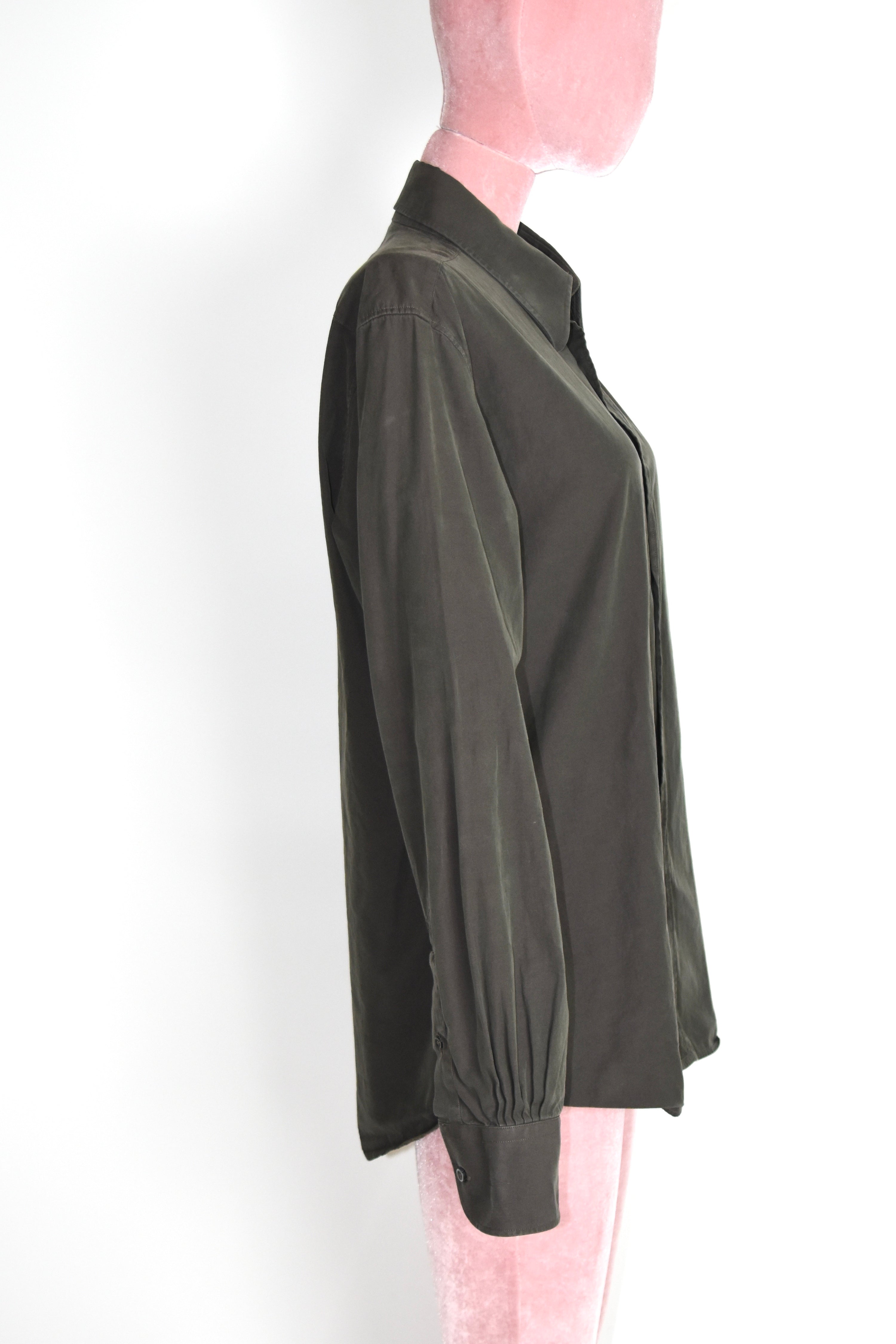 Gucci by Tom Ford Iridescent Brown Cotton Shirt