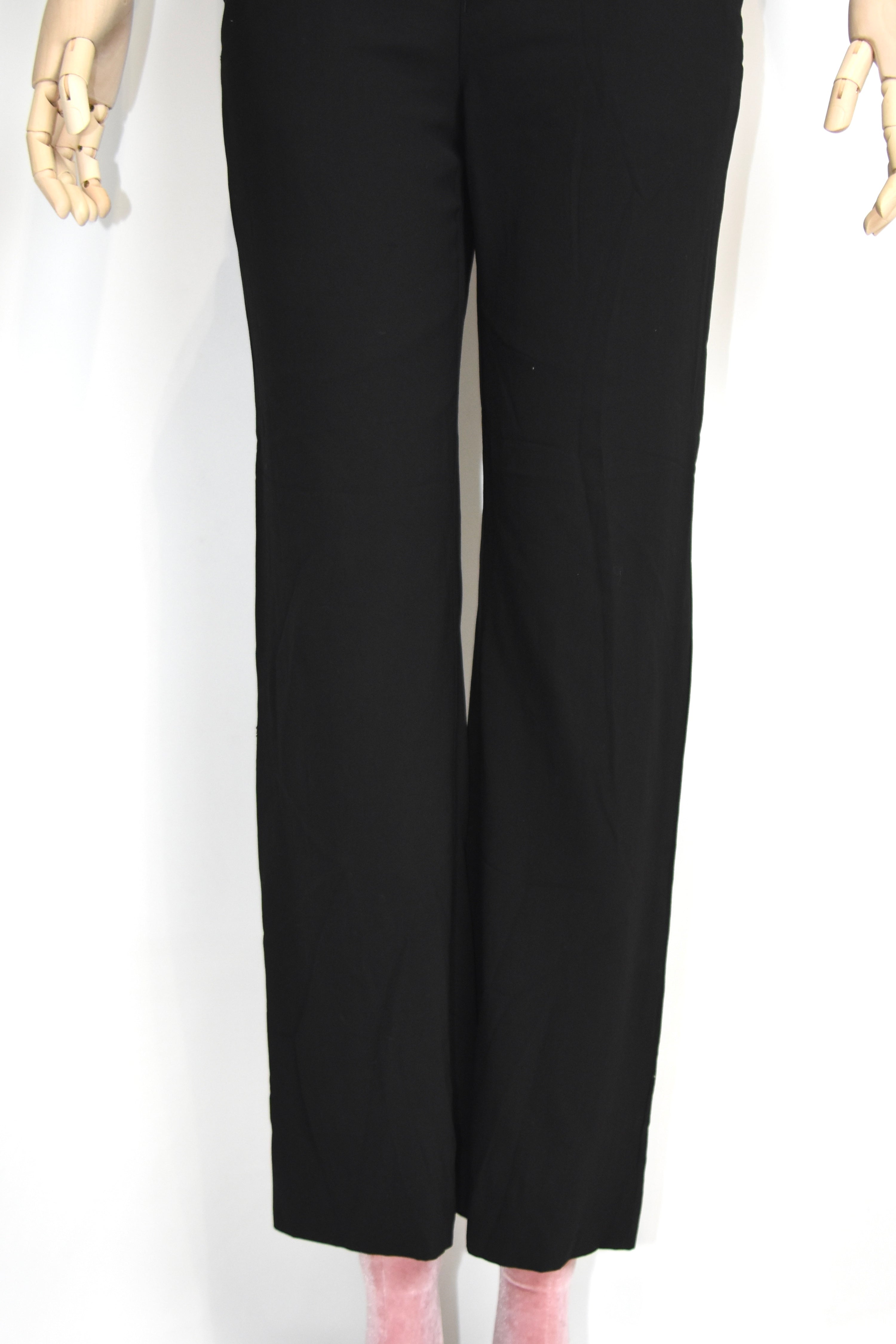 Haider Ackermann Draped Waist Tailored Black Trousers – Sculptural Avant-Garde Designer Pants
