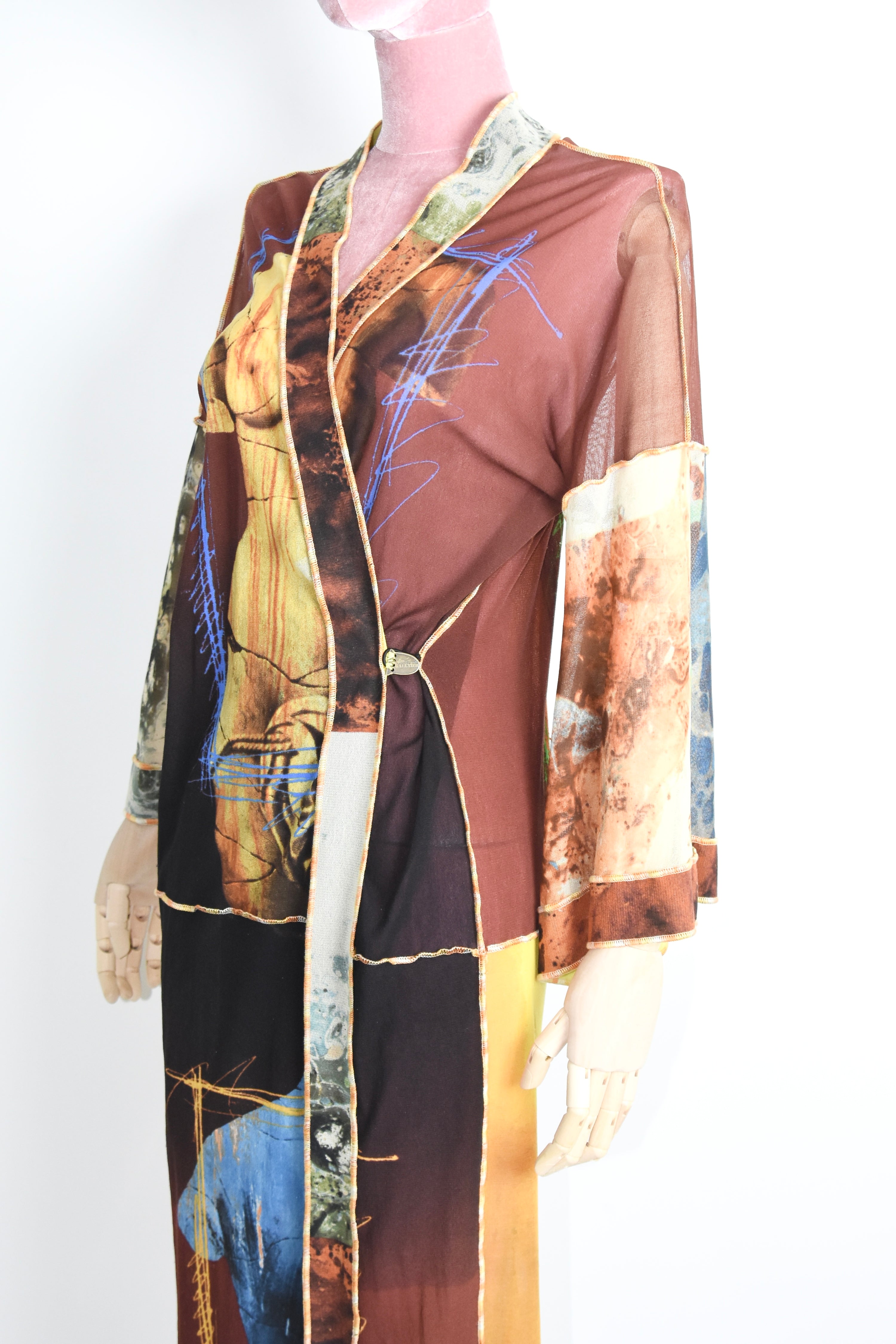 Jean Paul Gaultier F/W 1996 “Venus Sculpture” Sheer Mesh Kimono Robe