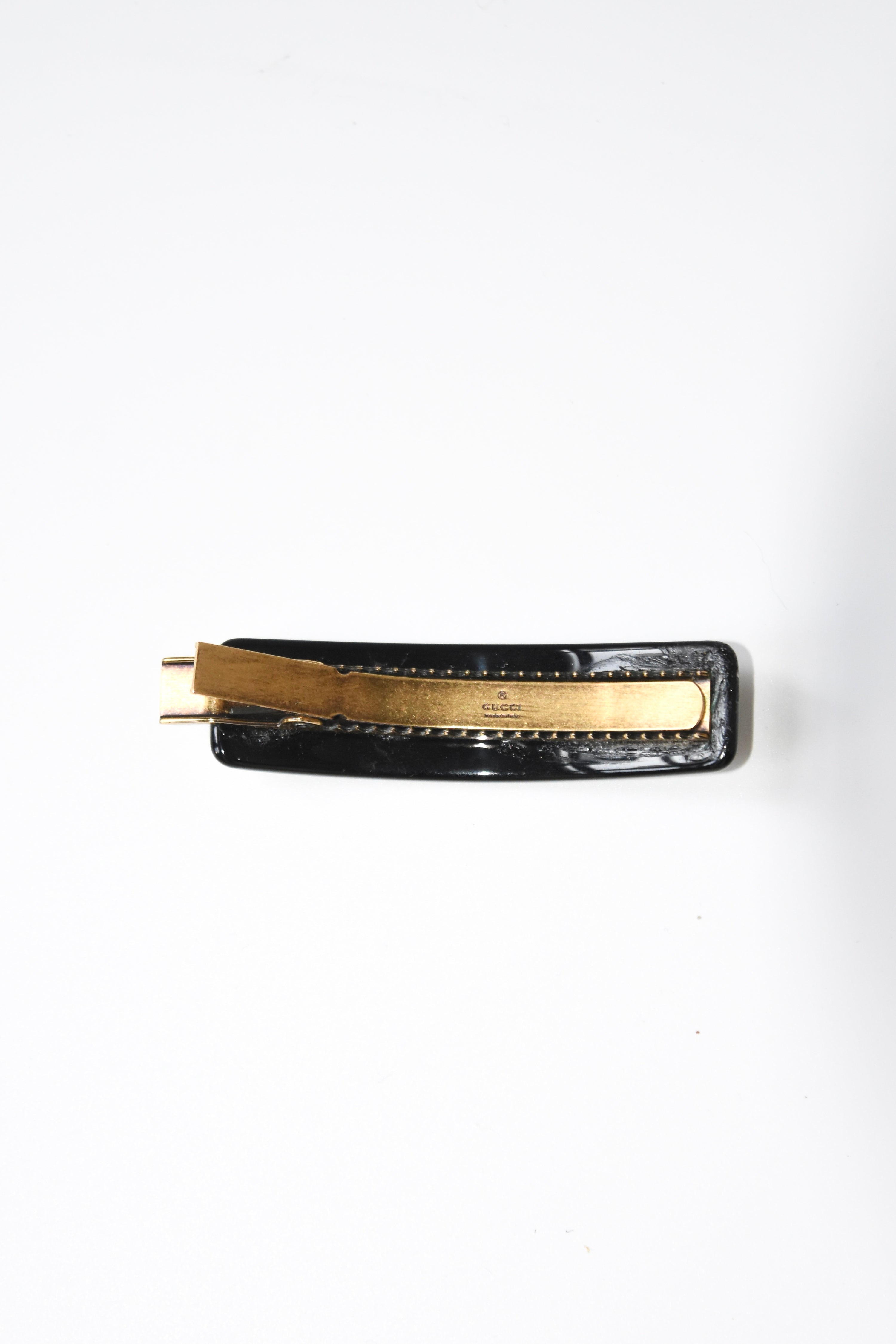 GUCCI Crystal Logo Hair Clip