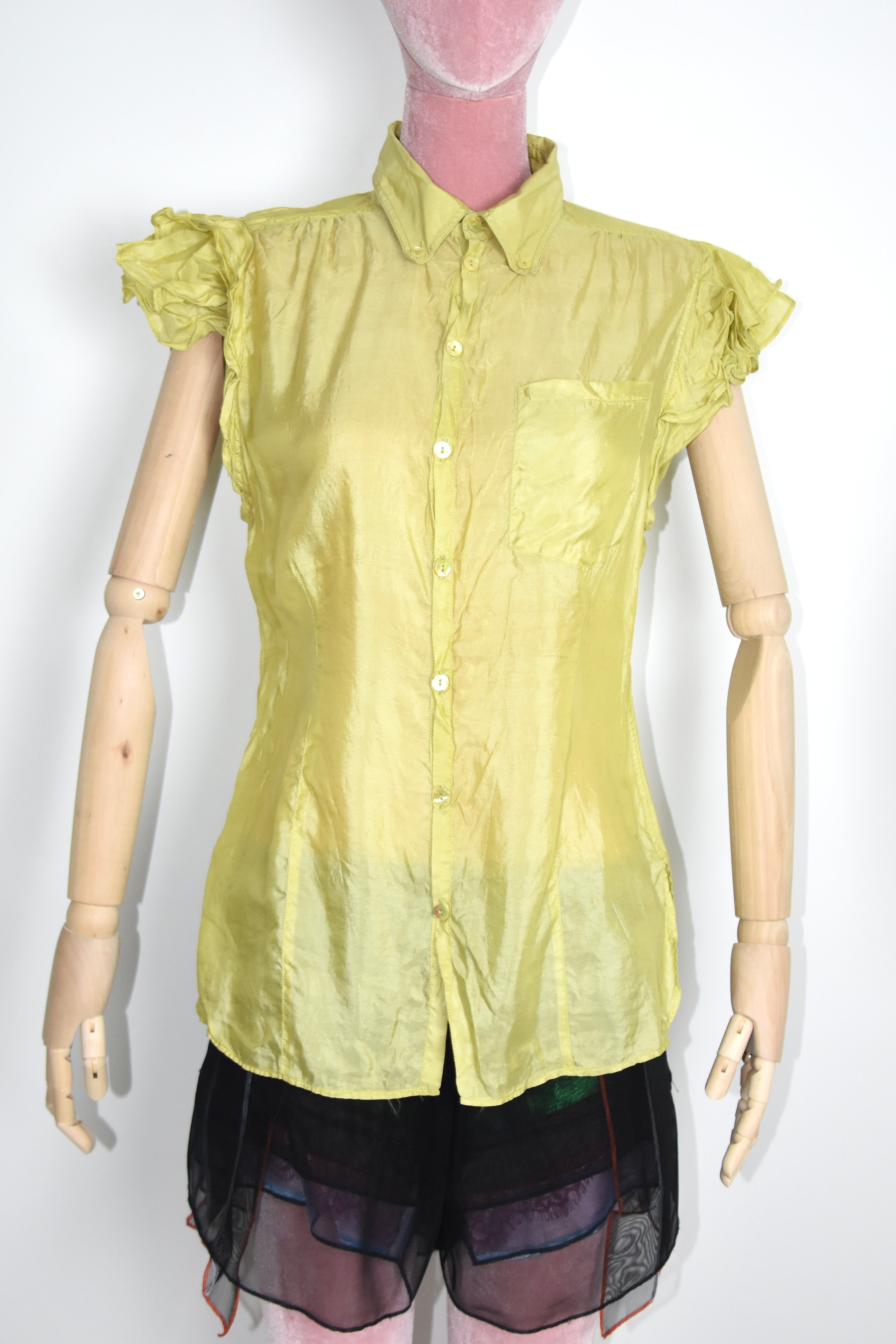 Jean Paul Gaultier Sheer Ruffle Shirt