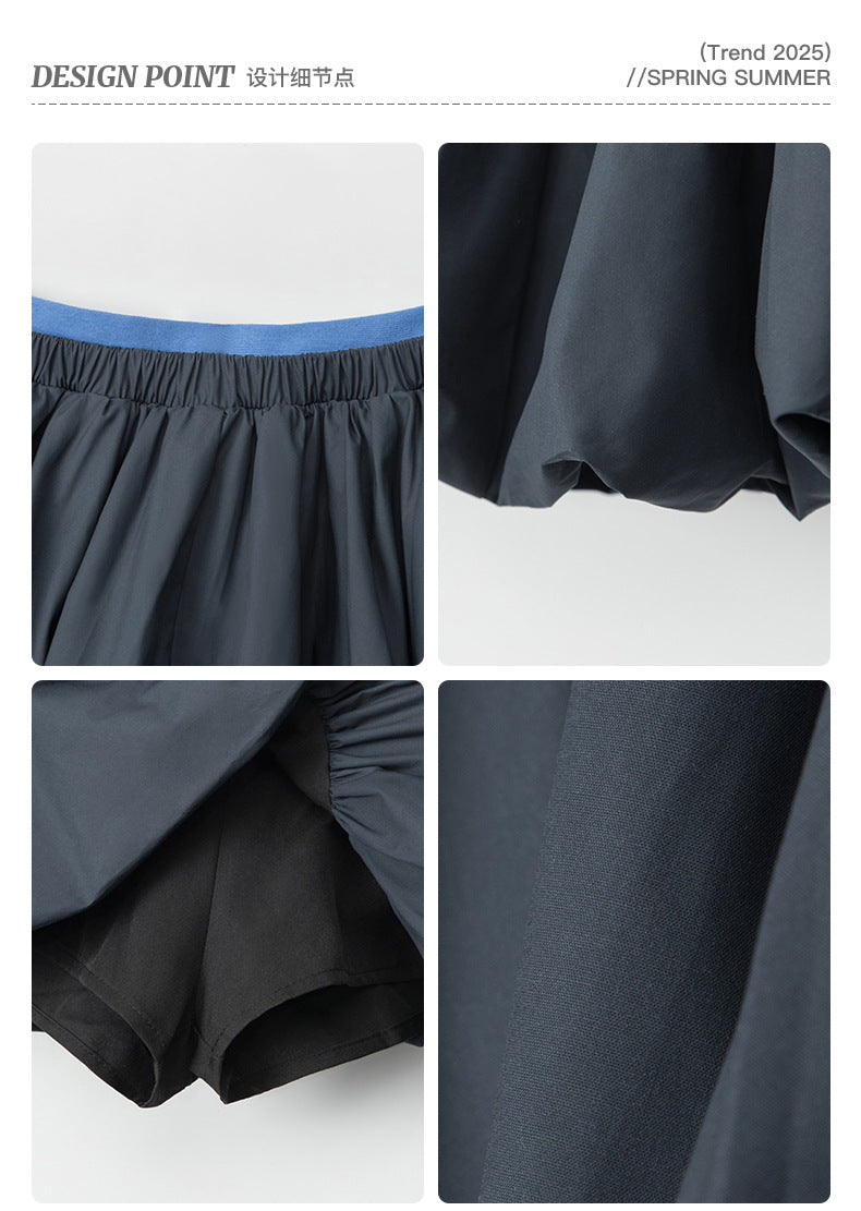 Casual Half Skirt Anti-Exposure Versatile a Short Skirt Women Summer Hot Girl Pleated Skirt