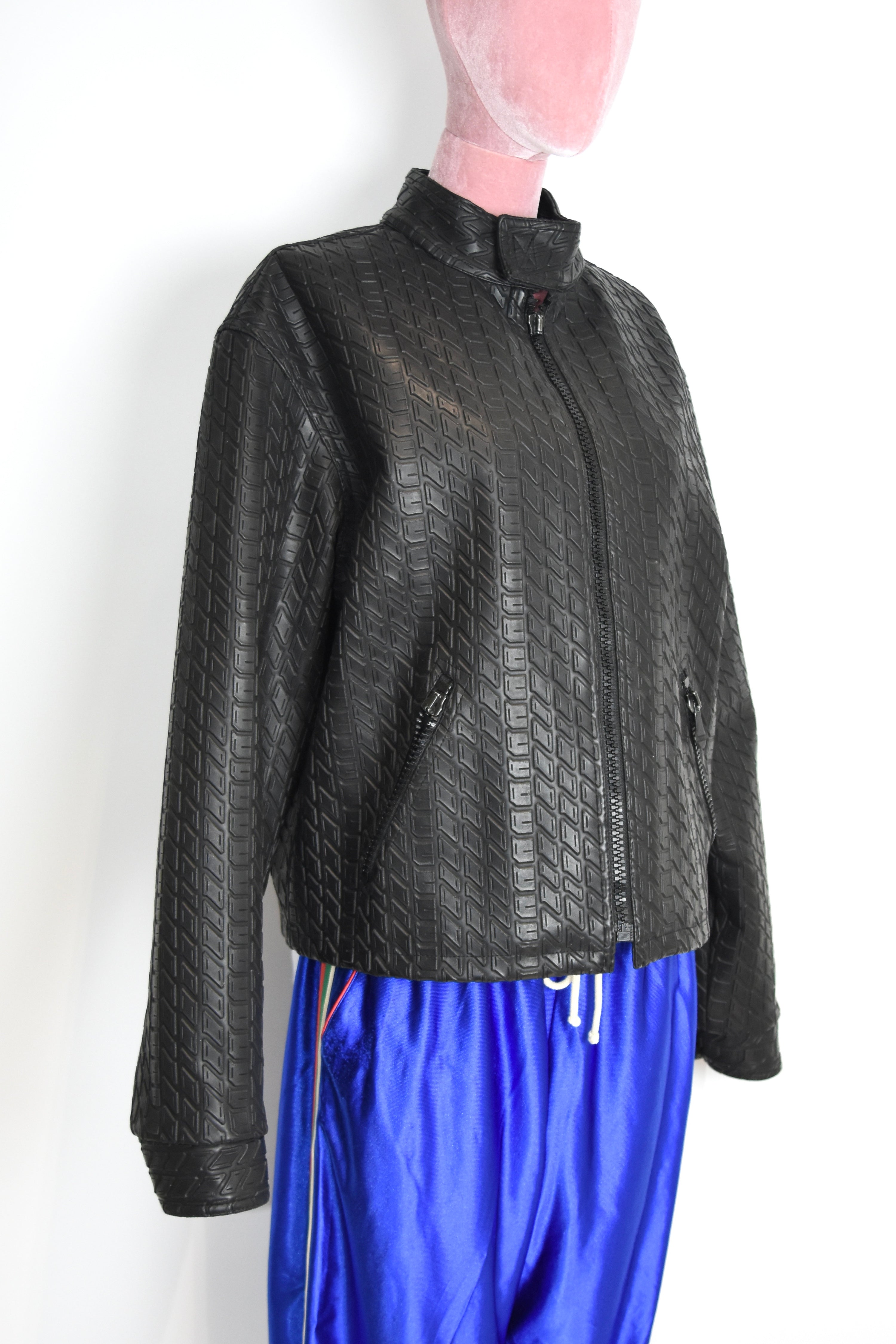 Moschino Vintage Tyre-Tread Quilted Jacket