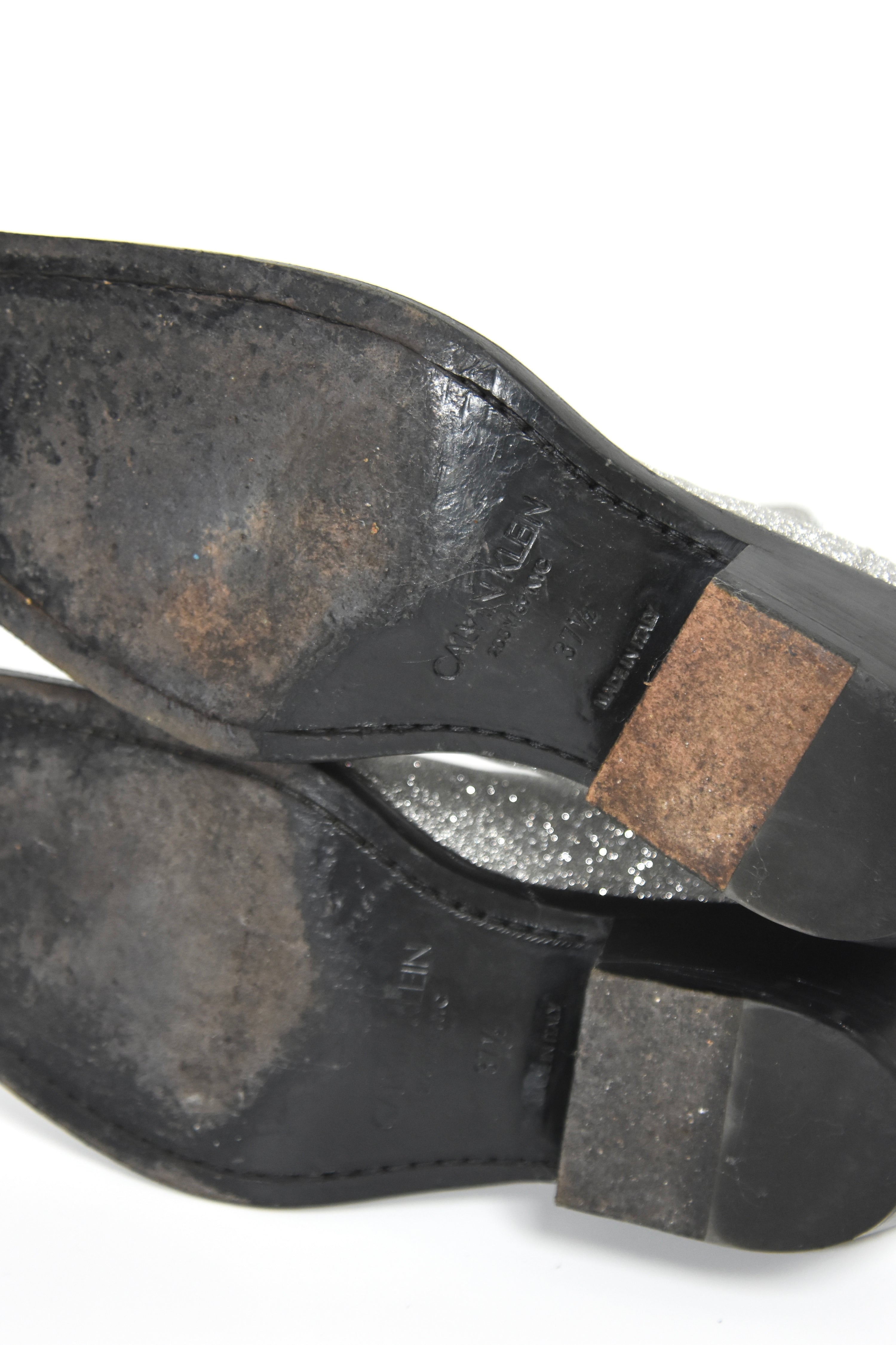 Calvin Klein 205W39NYC Silver Glitter Western Boots
