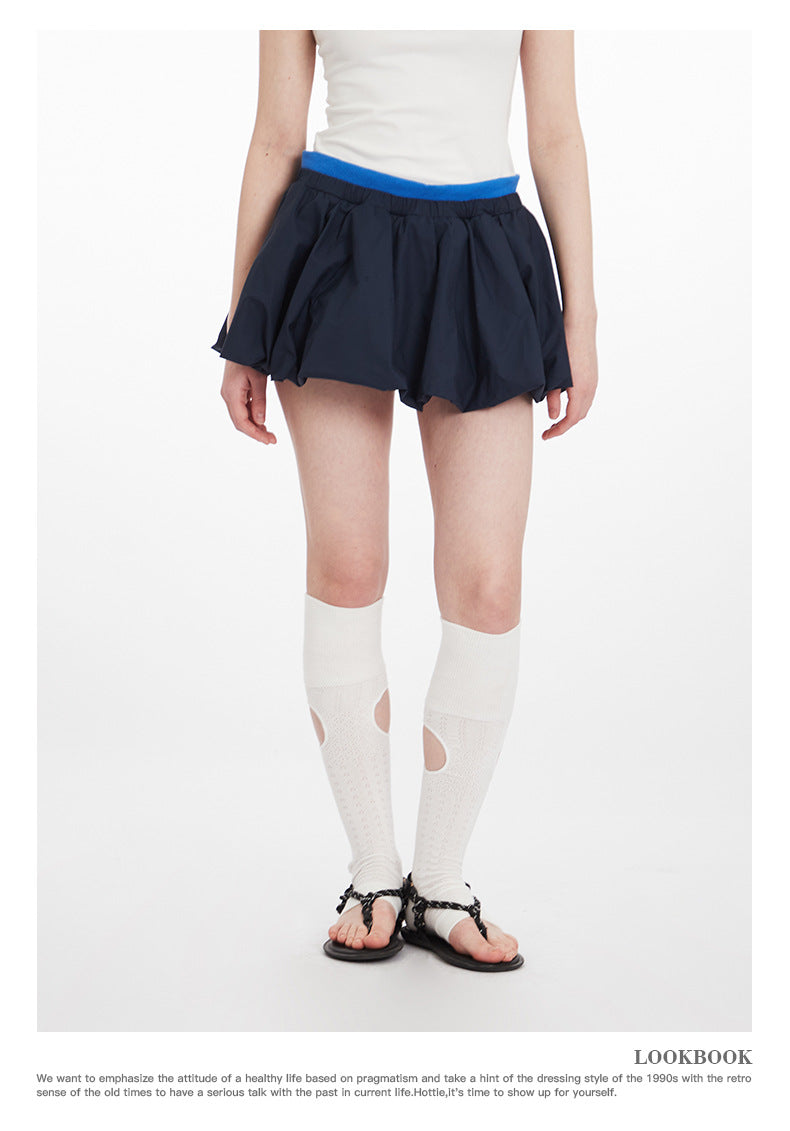 Casual Half Skirt Anti-Exposure Versatile a Short Skirt Women Summer Hot Girl Pleated Skirt
