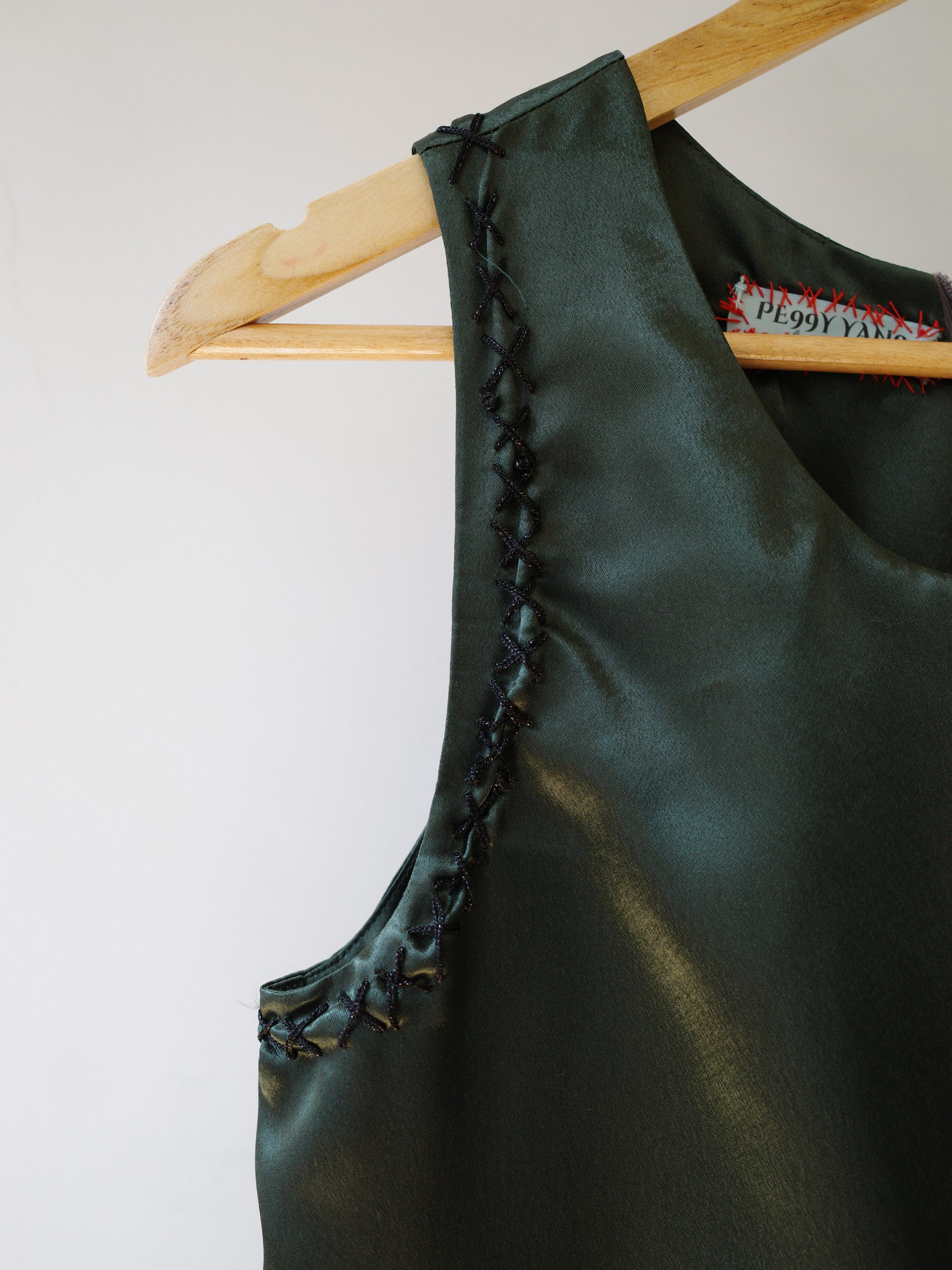YAONOVA Embellished Satin & Faux Fur Dress