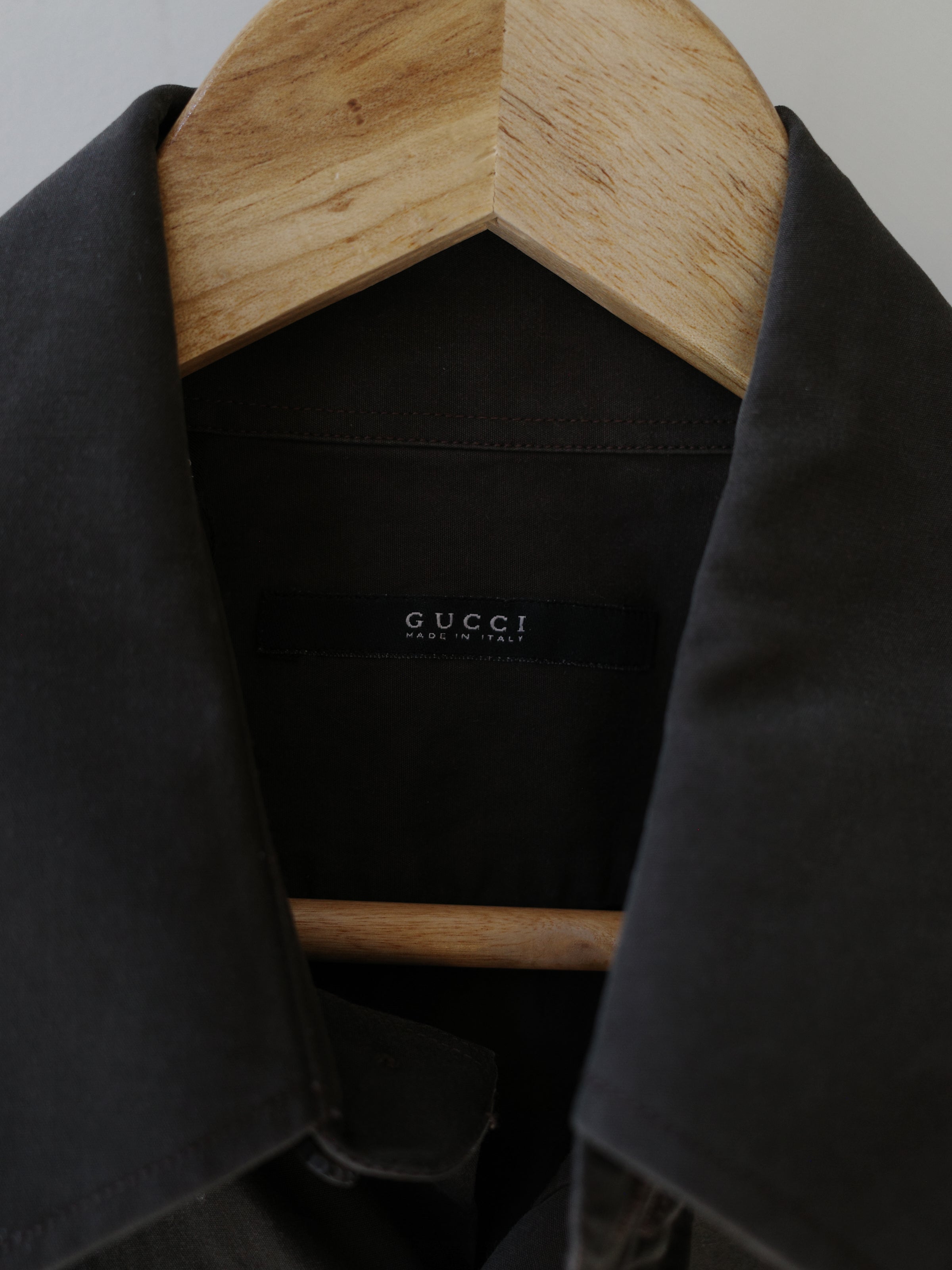 Gucci by Tom Ford Iridescent Brown Cotton Shirt – WOOD 木