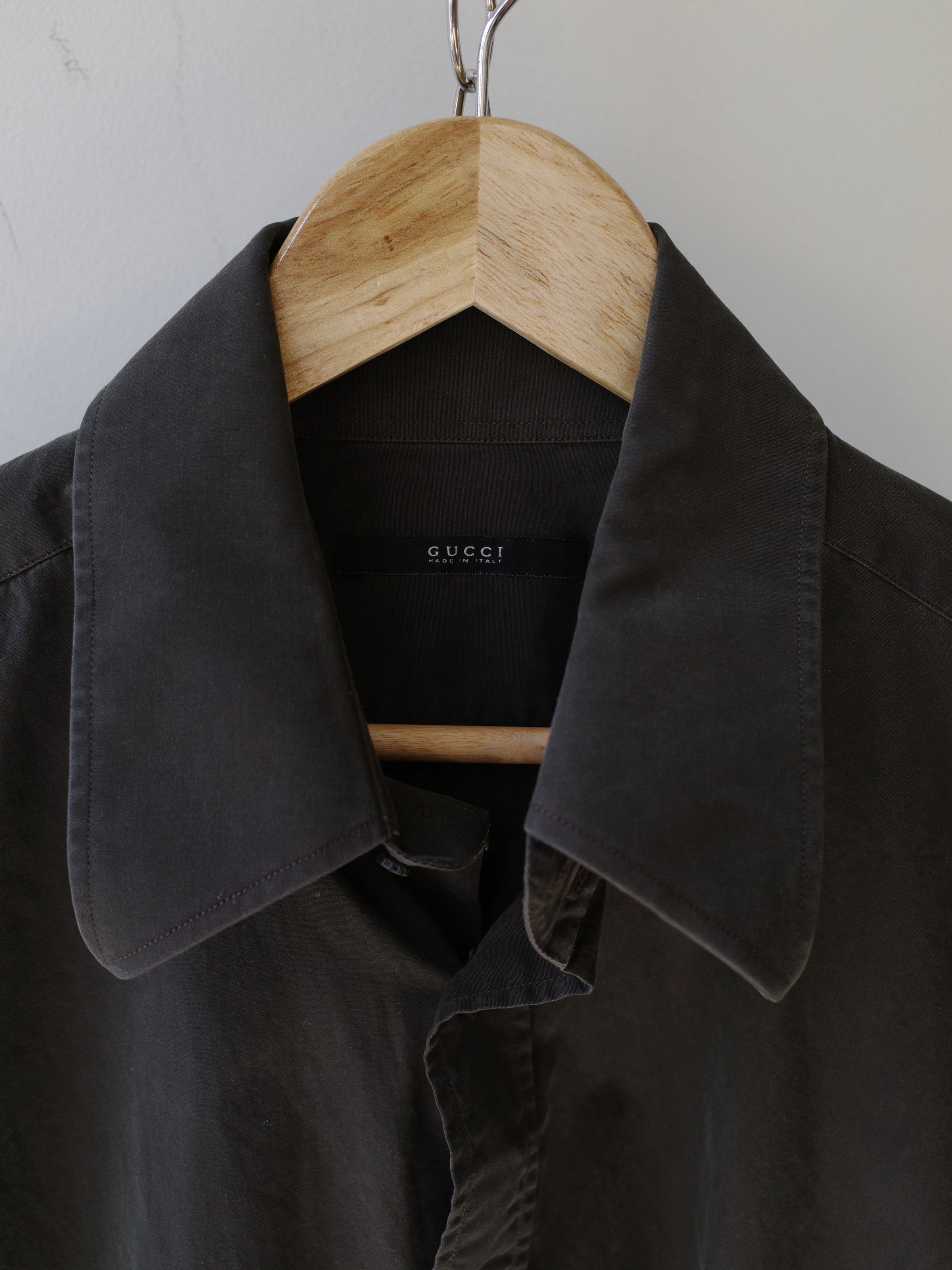 Gucci by Tom Ford Iridescent Brown Cotton Shirt – WOOD 木