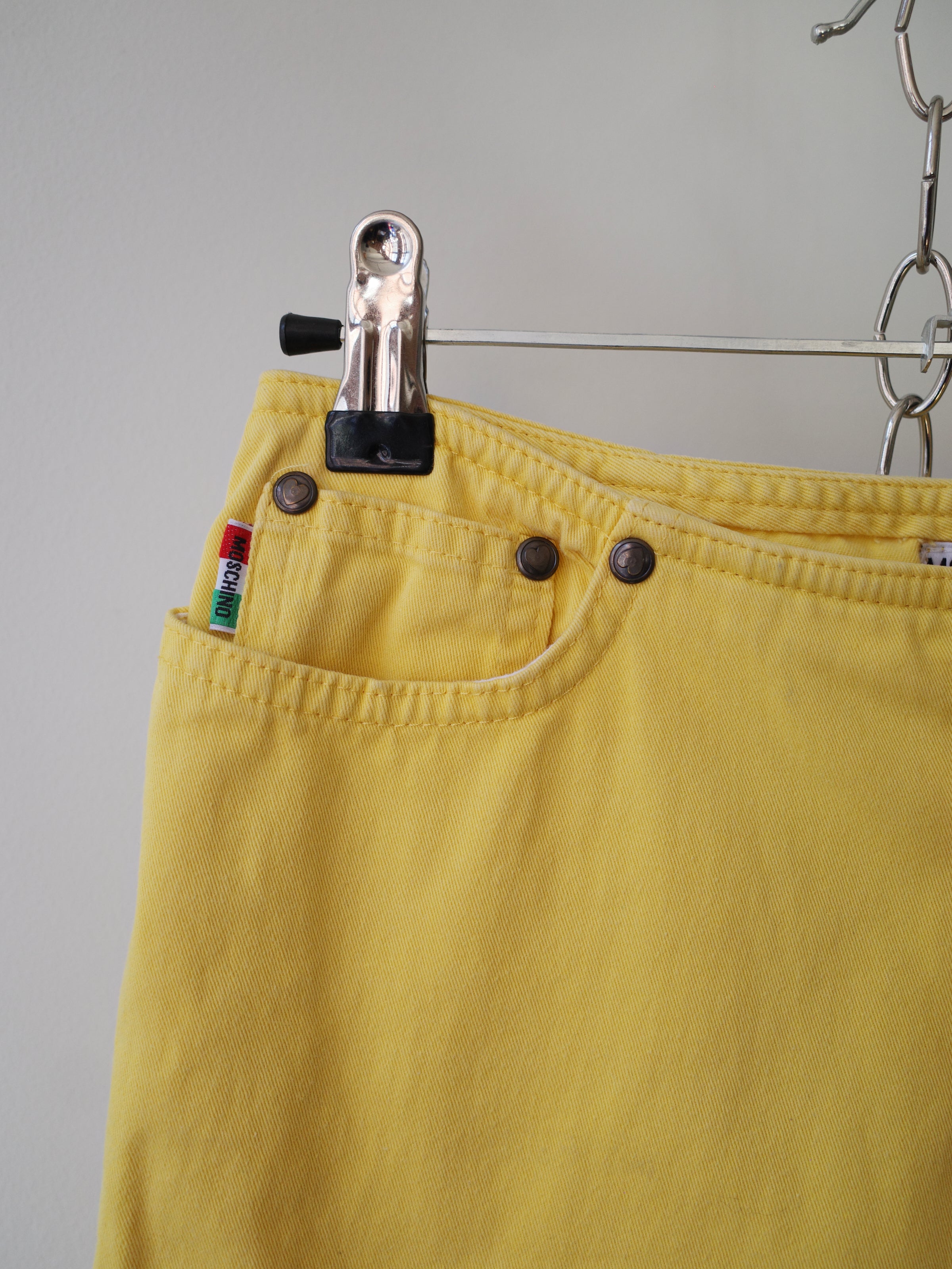 Moschino Jeans Yellow Peace Denim Pants