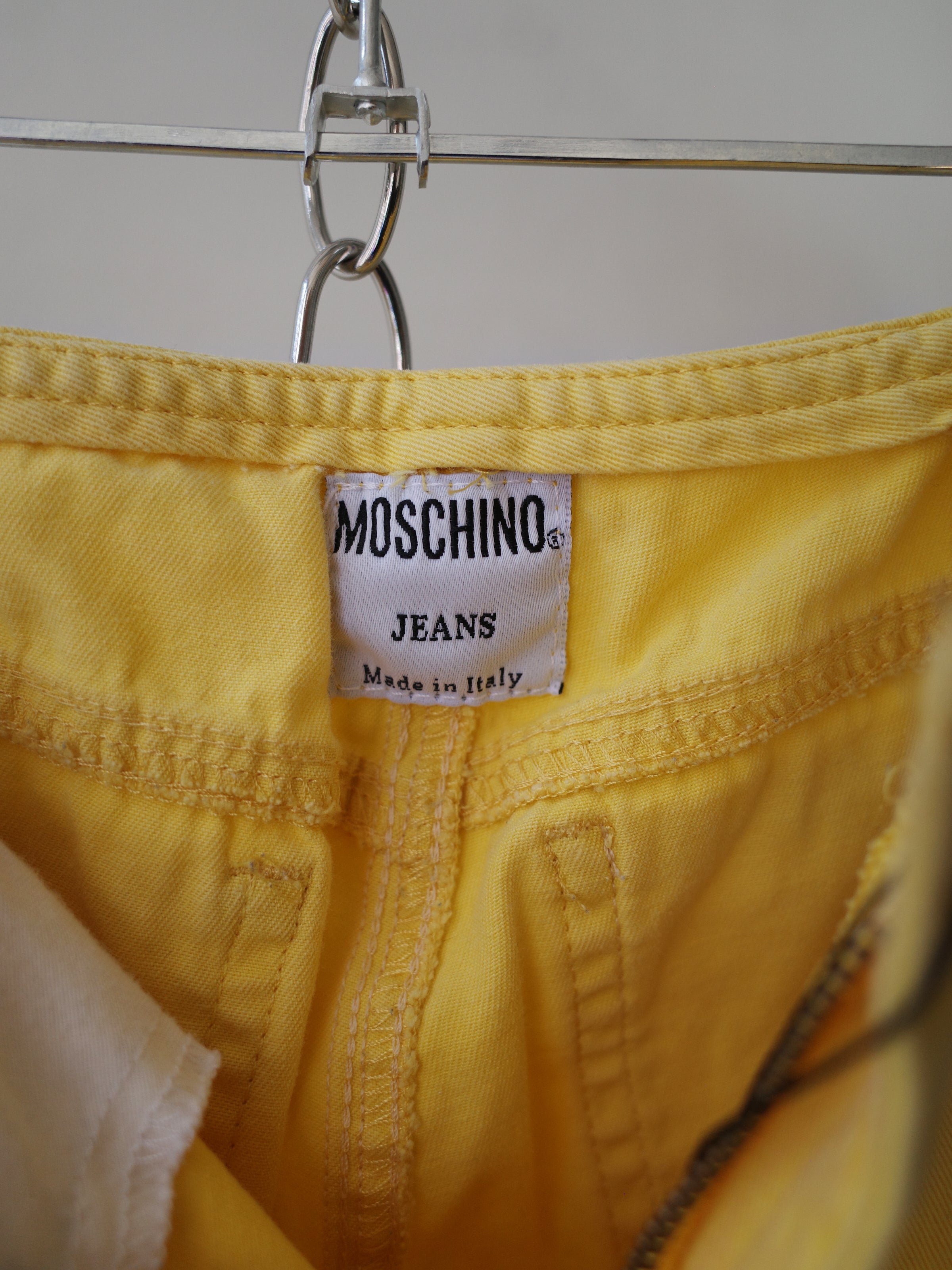Moschino Jeans Yellow Peace Denim Pants